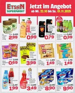 ETSAN Flugblatt ab 22.10.2025 gültig | Seite: 2 | Produkte: Mango, Creme, Schokolade, Weichspüler