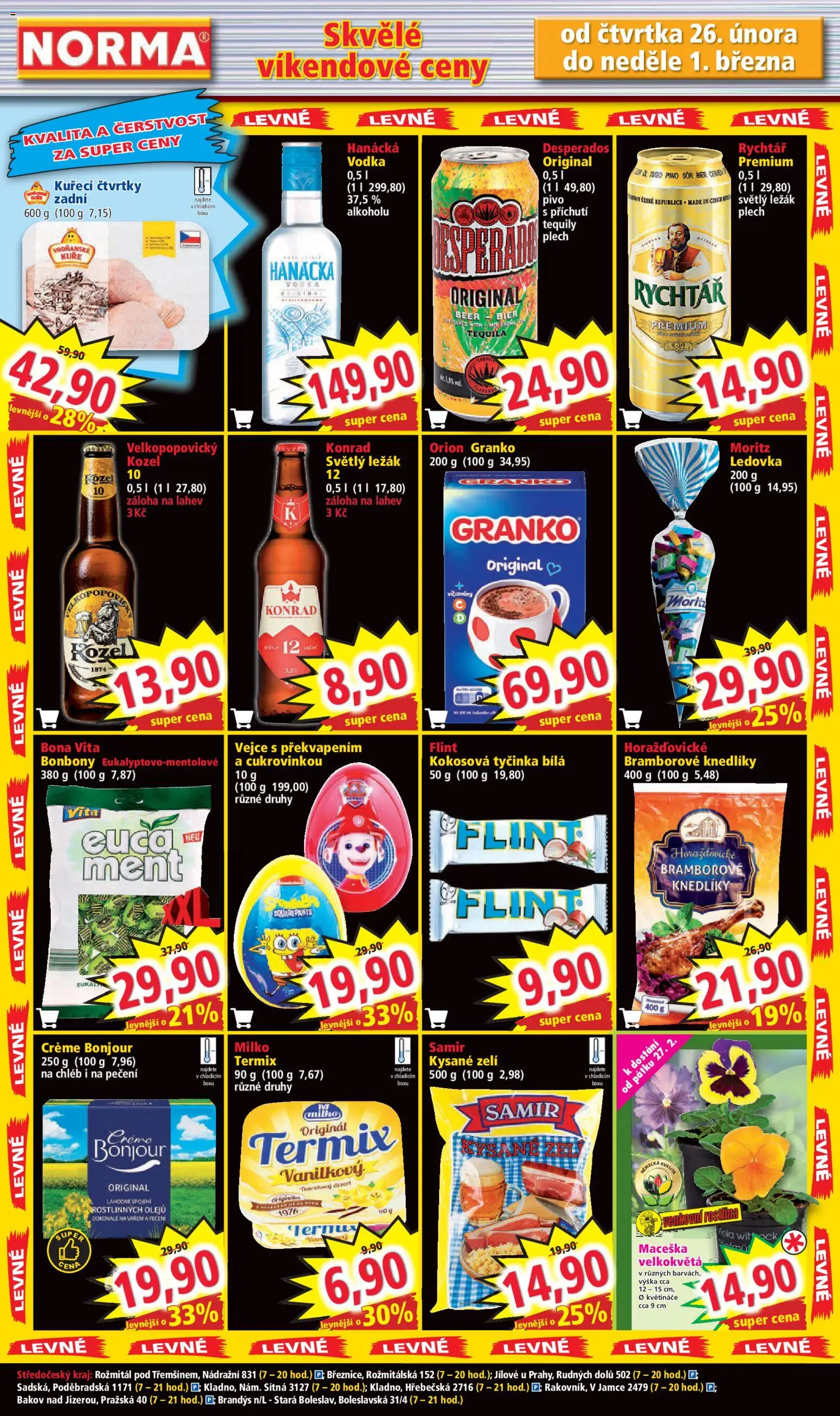 Norma leták od 23.02.2026 | Strana: 7 | Produkty: Vejce, Chléb, Kuřecí čtvrtky, Tequila