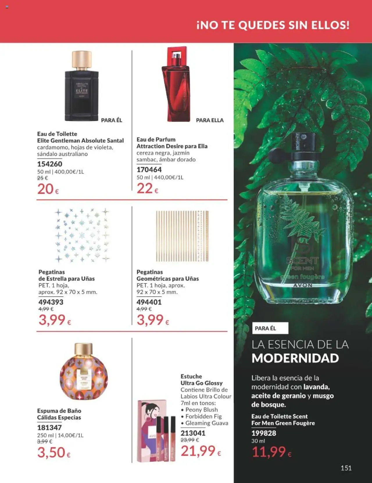 Catálogo AVON campaña 7 │ válido desde el 01.07.2025 | Página: 151 | Productos: Eau de toilette, Aceite, Té, Baño
