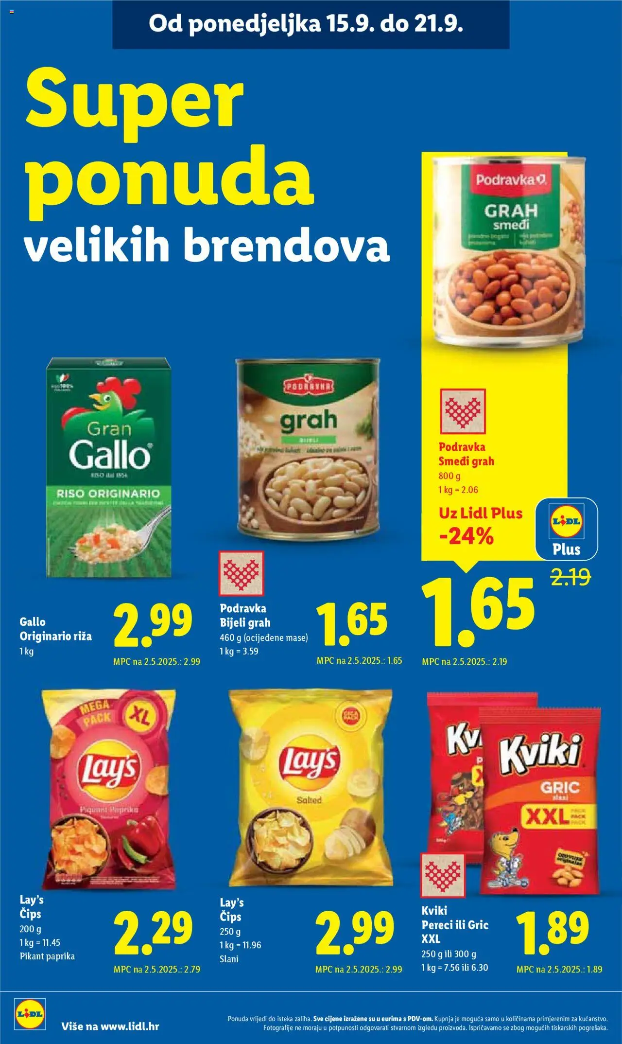 Lidl katalog | vrijedi od 15.09.2025 | Stranica: 14 | Proizvodi: Grah, Paprika, Čips, Pereci