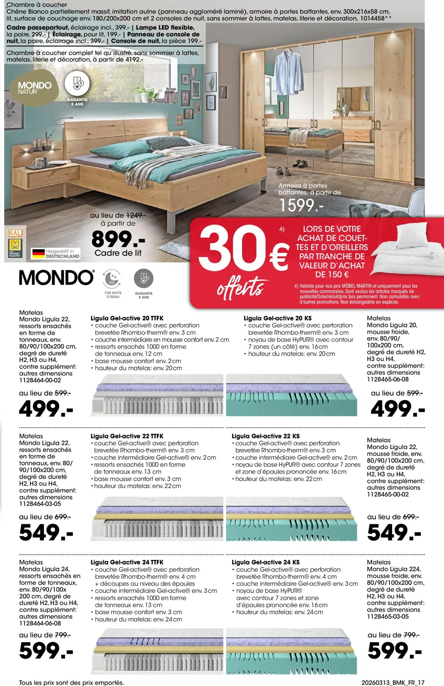 {H1} | Page: 17 | Produits: Base, Matelas, Portes, Cadre