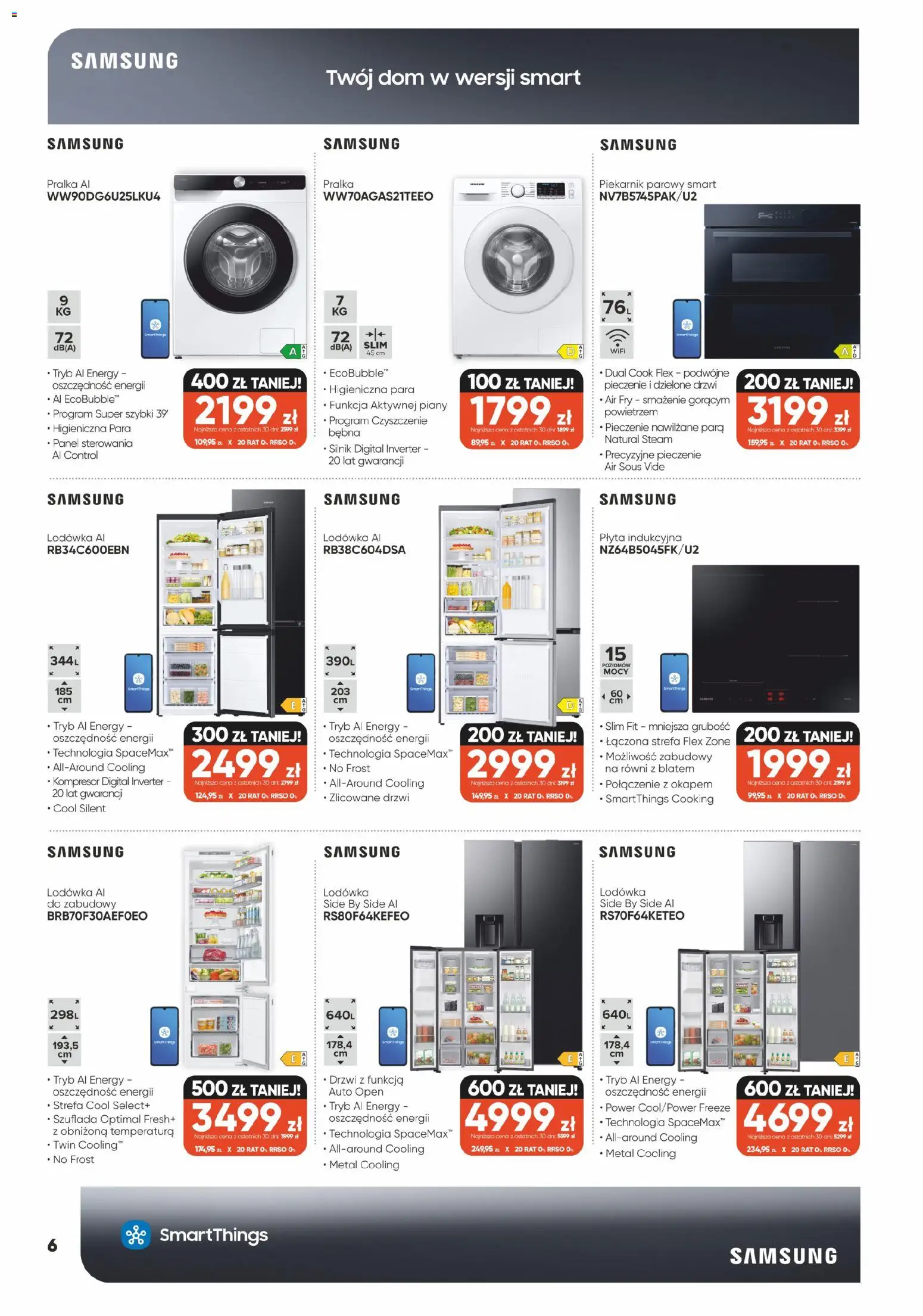 Max elektro Gazetka od 29.01.2026 | Strona: 6 | Produkty: Płyta indukcyjna, Lodówka, Pralka, Piekarnik