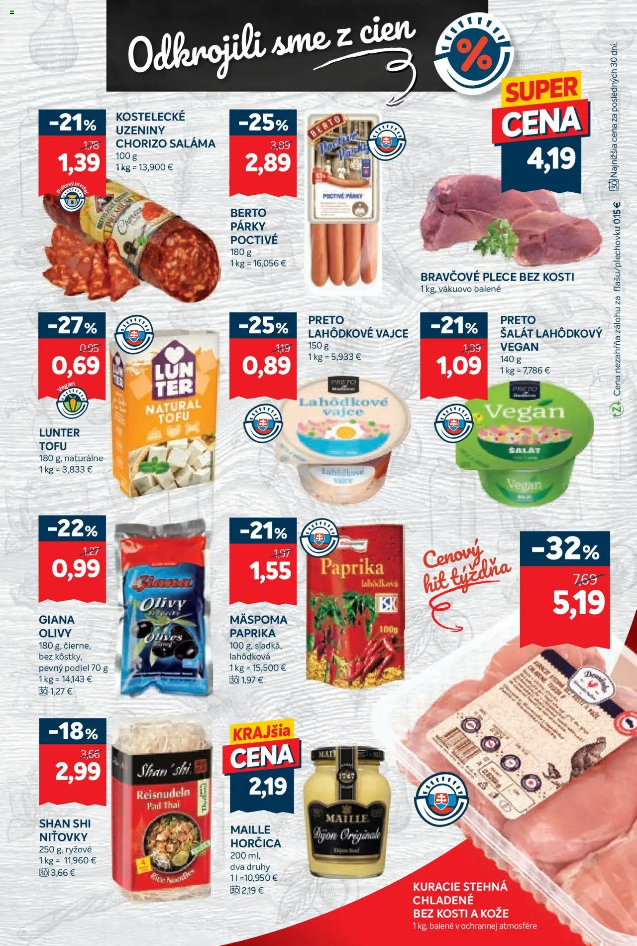 Kraj leták │ platný od 10.07.2025 | Strana: 5 | Produkty: Saláma, Tofu, Bravčové plece, Šalát
