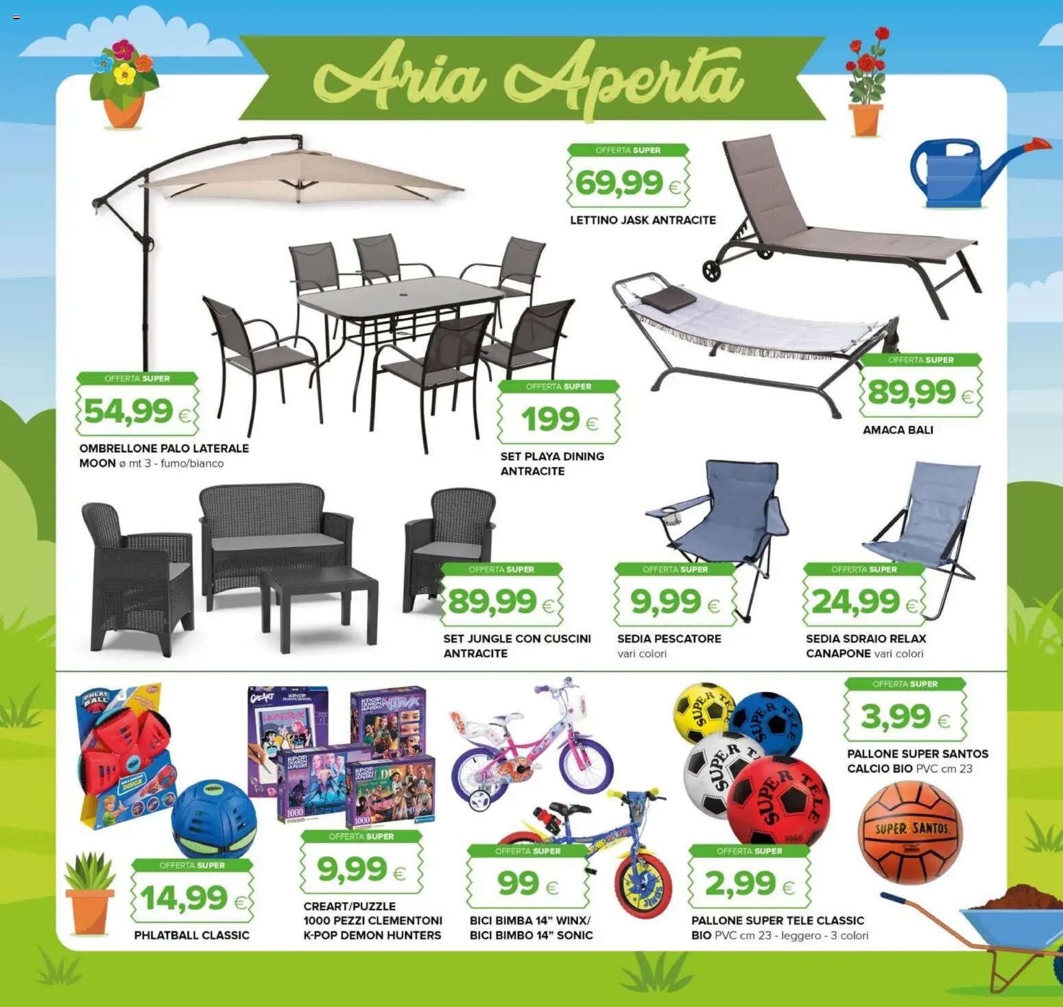 Volantino Oasi del 23.04.2026 | Pagina: 26 | Prodotti: Sedia sdraio, Sdraio, Ombrellone, Pallone