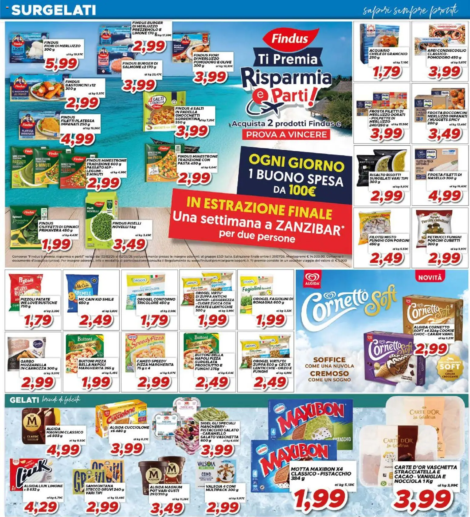 Volantino Ma Supermercati del 07.04.2026 | Pagina: 6 | Prodotti: Cornetto, Merluzzo, Zucca, Stracciatella