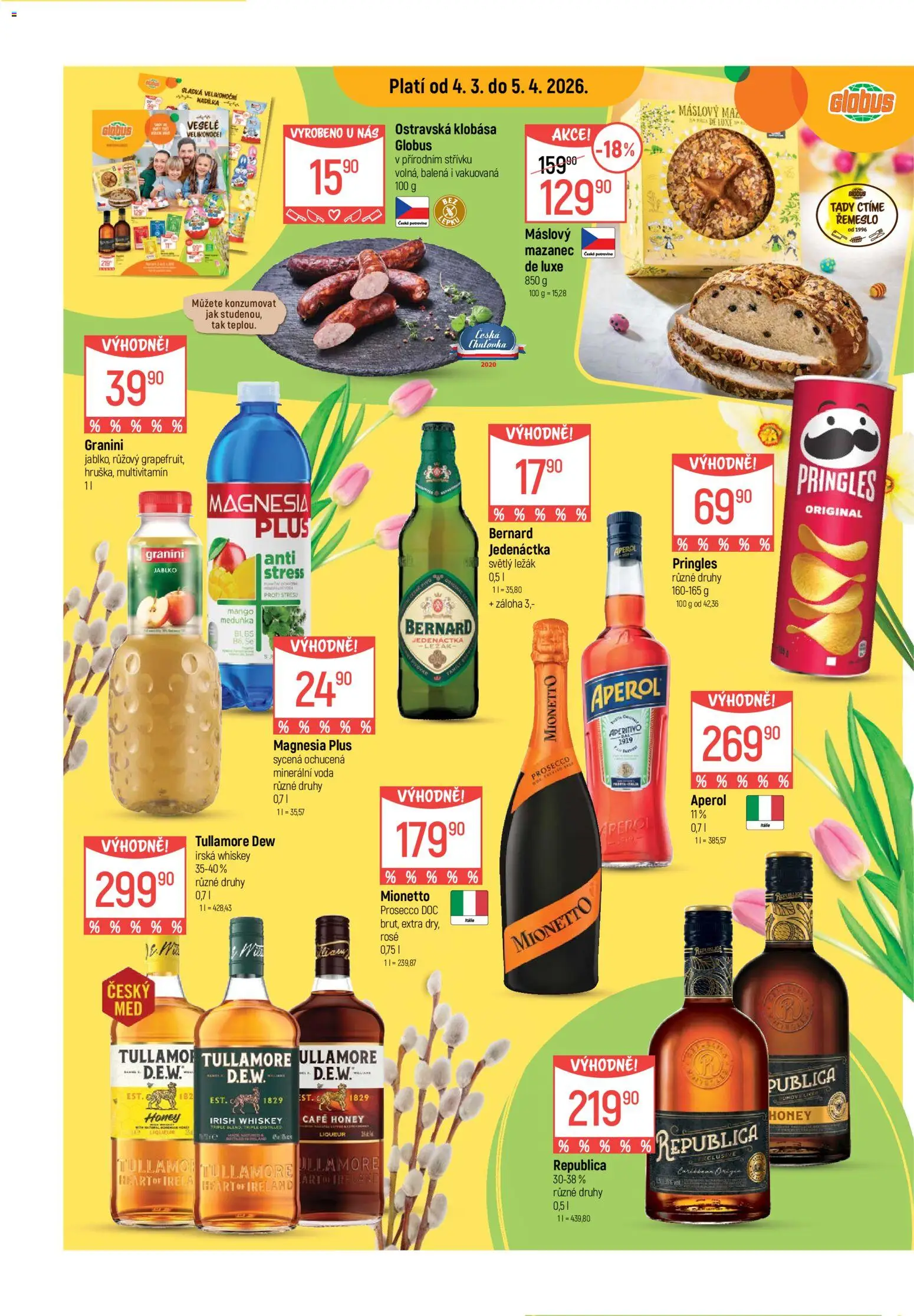 Globus leták - Karlovy Vary od 01.04.2026 | Strana: 15 | Produkty: Pringles, Bernard, Aperitivo, Republica