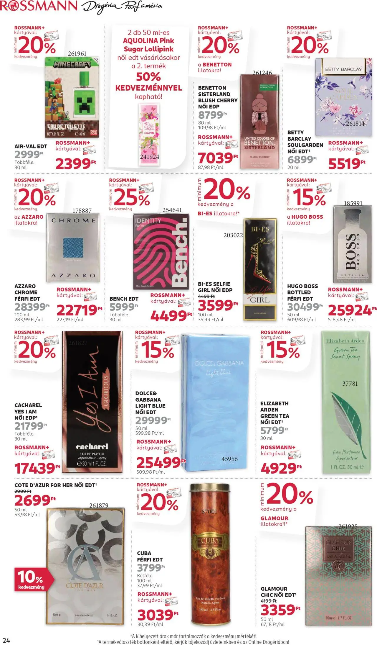 Rossmann akciós ujság - amely érvényes a következő dátumtól: 20.10.2025 | Oldal: 26 | Termékek: Parfüm, Tea
