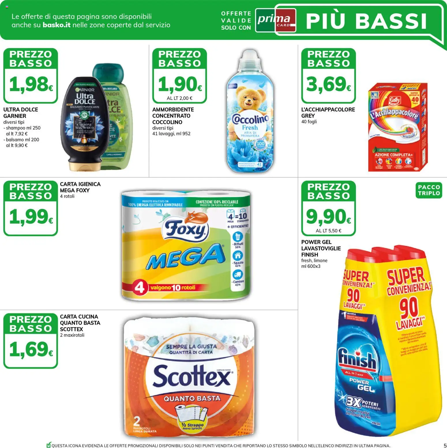 Volantino Basko del 27.01.2026 | Pagina: 5 | Prodotti: Balsamo, Ammorbidente, Limone, Lavastoviglie