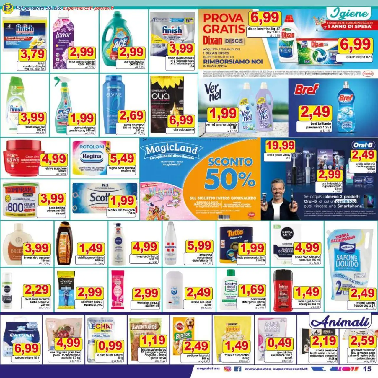 Volantino Pewex del 18.08.2025 | Pagina: 15 | Prodotti: Carta igienica, Salmone, Detergente intimo, Body