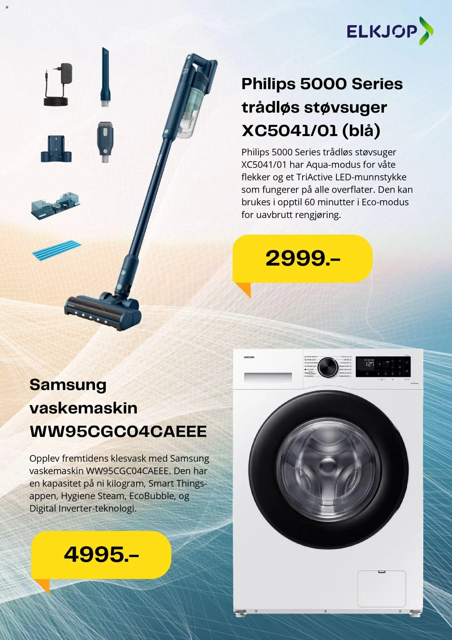 {H1} | Side: 5 | Produkter: Vaskemaskin, Støvsuger