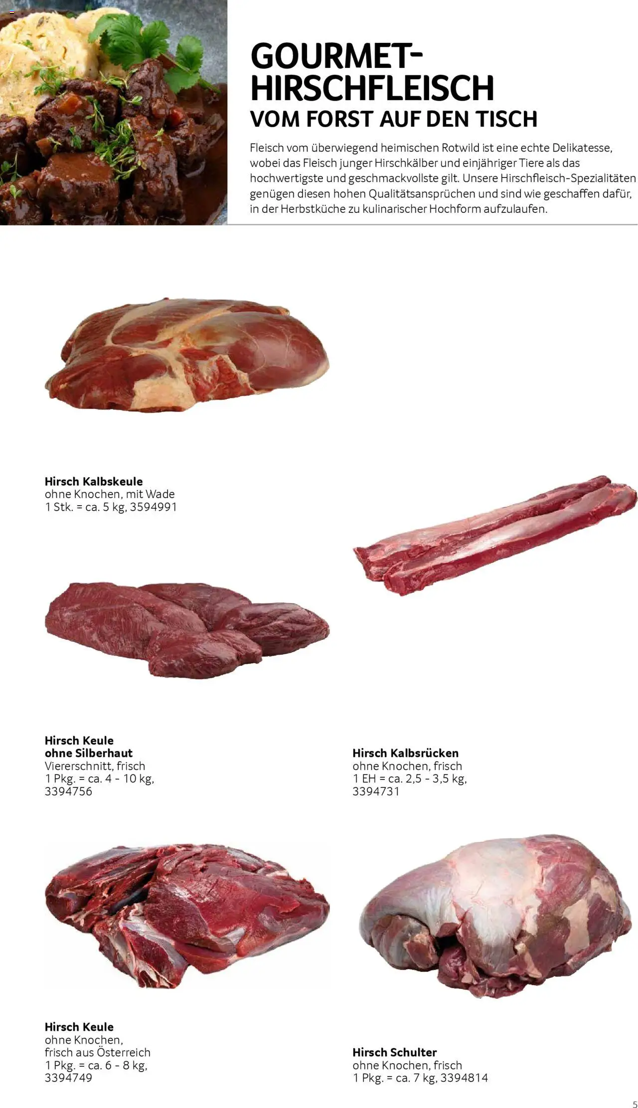 Transgourmet Zeit für wilde Gennusmomente gültig ab 01.09.2025 | Seite: 5 | Produkte: Tisch