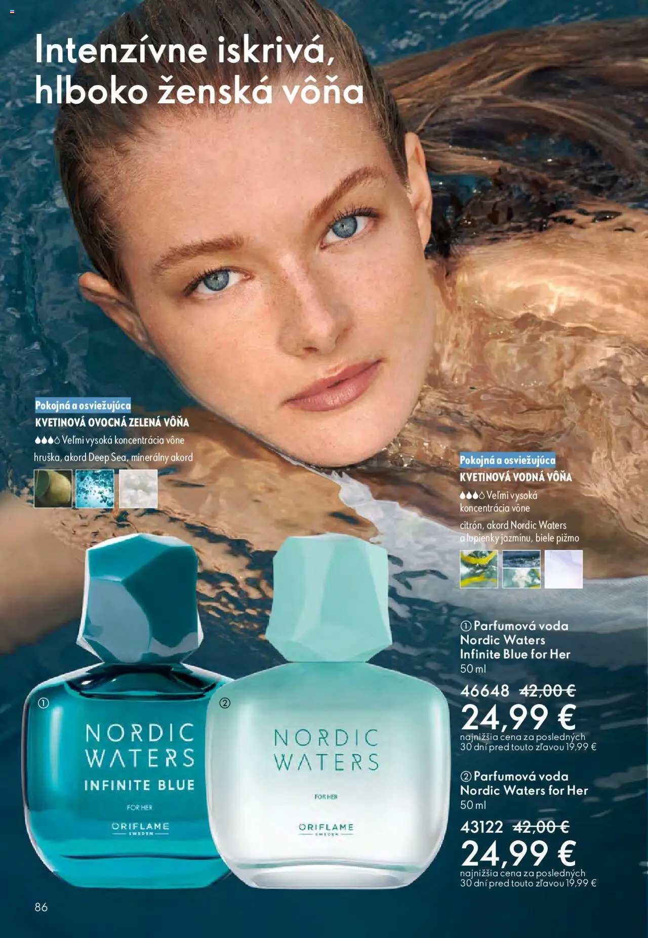 Katalóg Oriflame 13 2025 │ platný od 07.09.2025 | Strana: 86 | Produkty: Voda