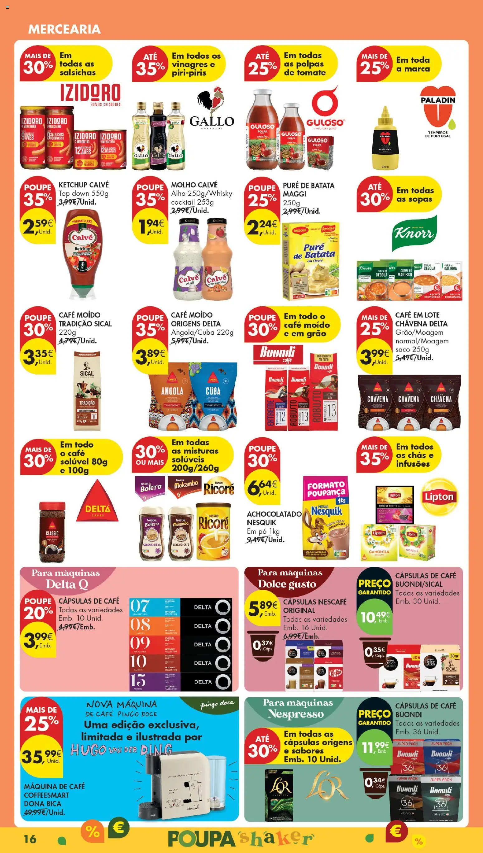 Pingo Doce Poupe Esta Semana Madeira │ válido de 11.11.2025 | Página: 16 | Produtos: Café, Dolce gusto, Ketchup, Creme