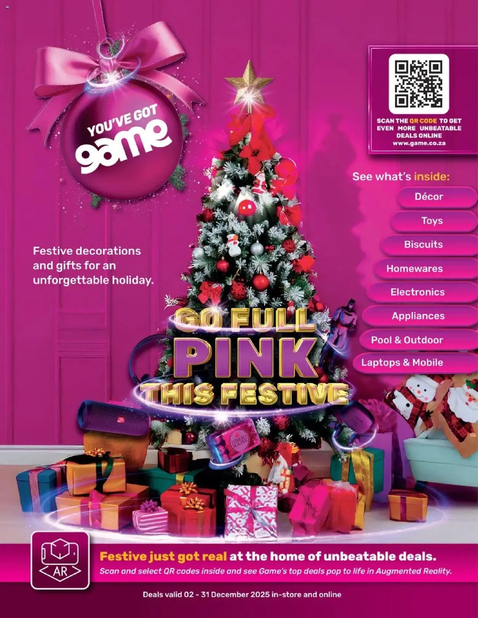 Game - Go Full Pink This Festive vol.2 valid from 02.12.2025 | Page: 1 | Products: Biscuits, Game, Gauda
