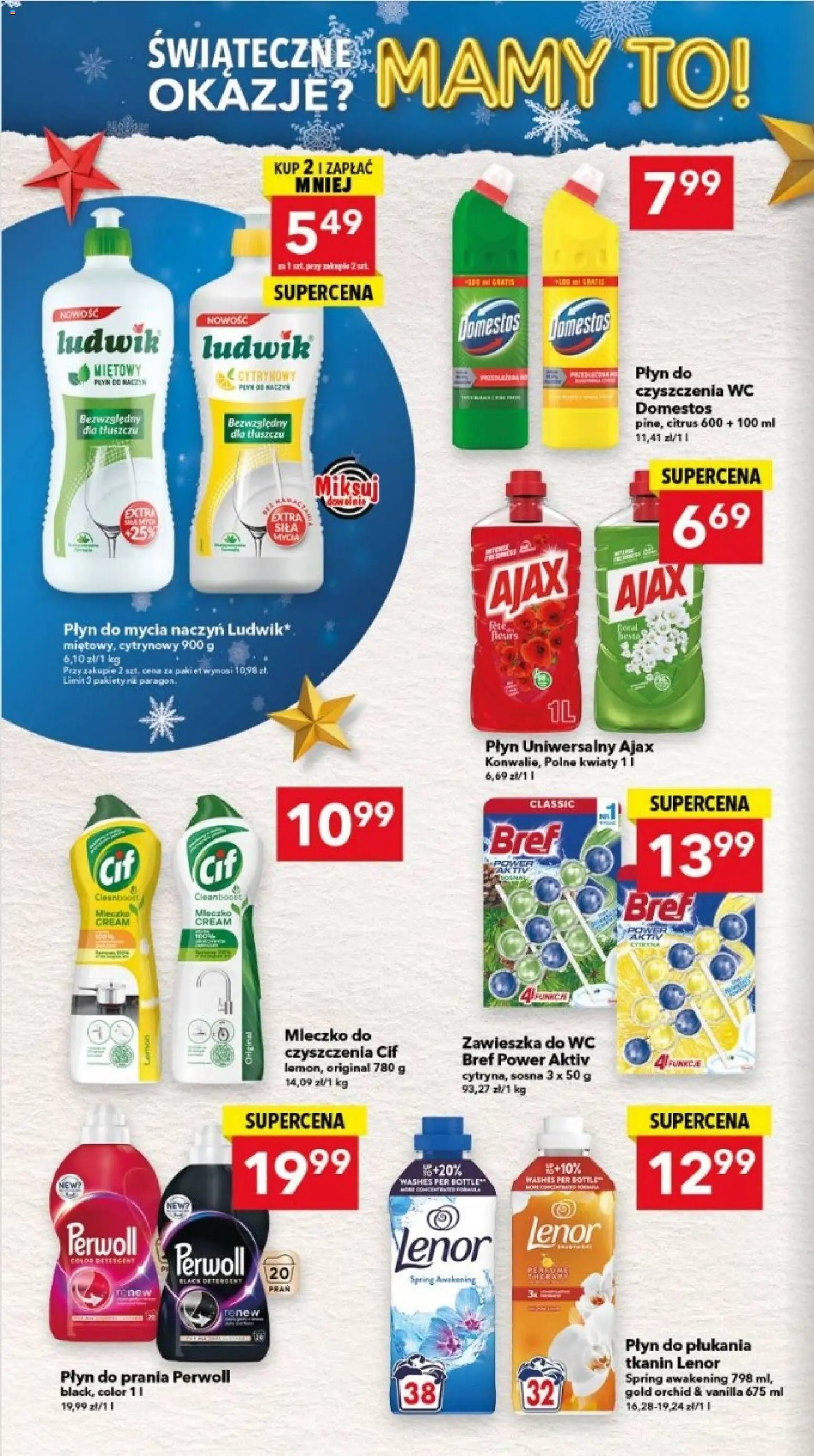 Lewiatan gazetka - Legnica od 04.12.2025 | Strona: 14 | Produkty: Płyn do prania Perwoll, Domestos, Kwiaty, Detergent