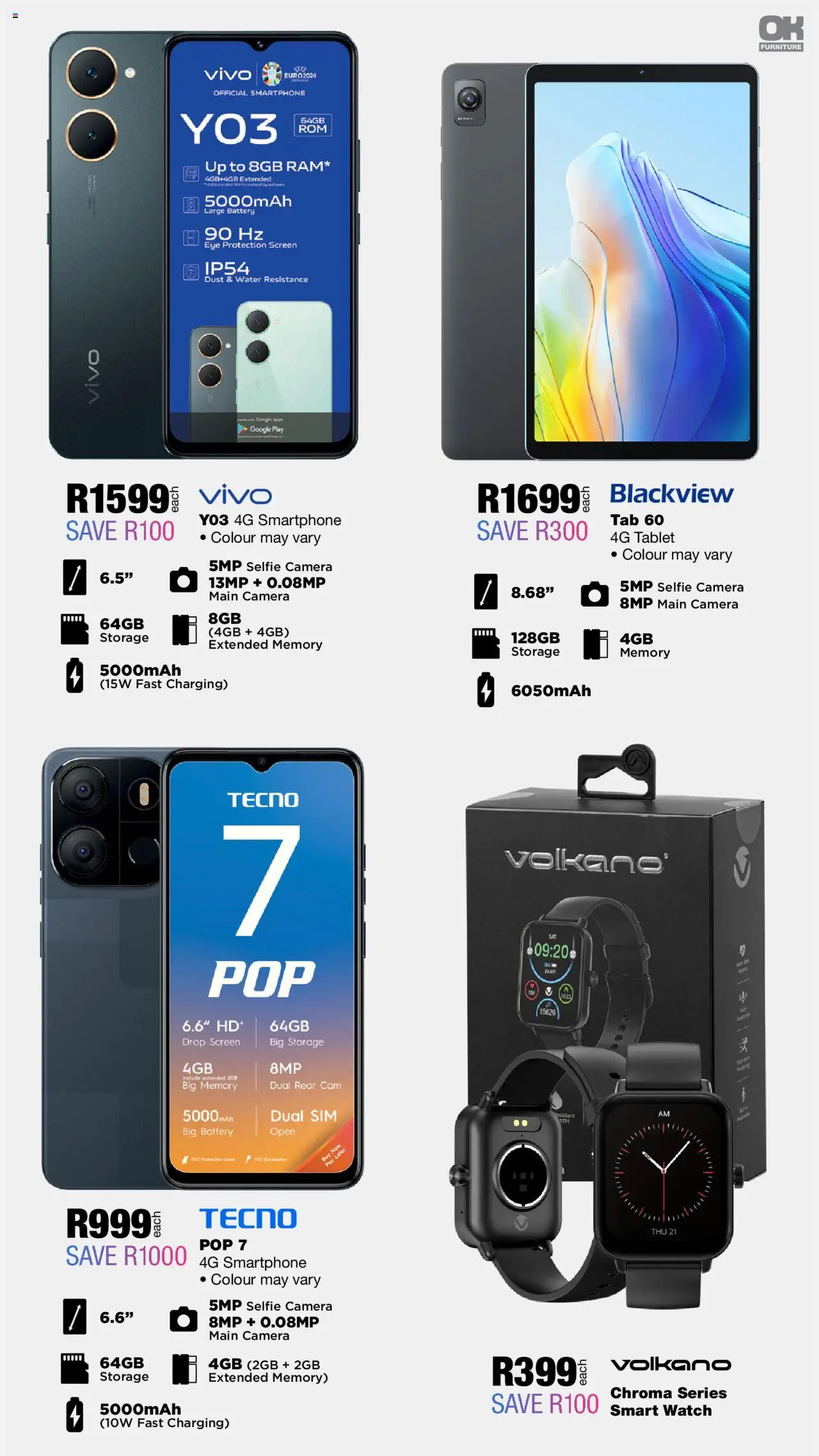 OK Furniture - Plug In & Power Up │ valid from 01.09.2025 | Page: 7 | Products: Smartphone, Watch, Tablet, Camera