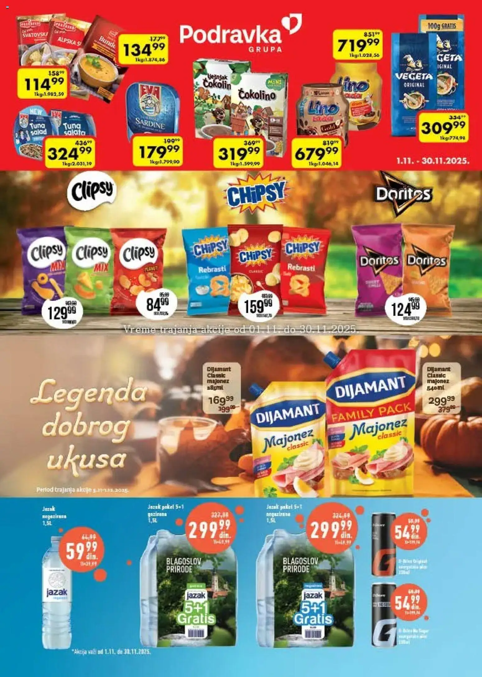 Univerexport katalog - važi od 10.11.2025 | Strana: 14 | Proizvode: Majonez, Salata, Podravka, Doritos