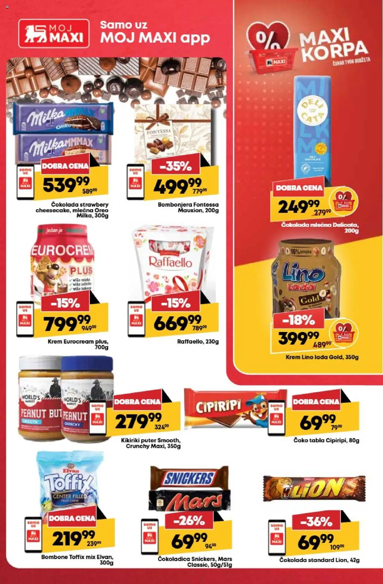 Tempo katalog - važi od 07.08.2025 | Strana: 22 | Proizvode: Bombone, Milka, Kikiriki puter, Korpa