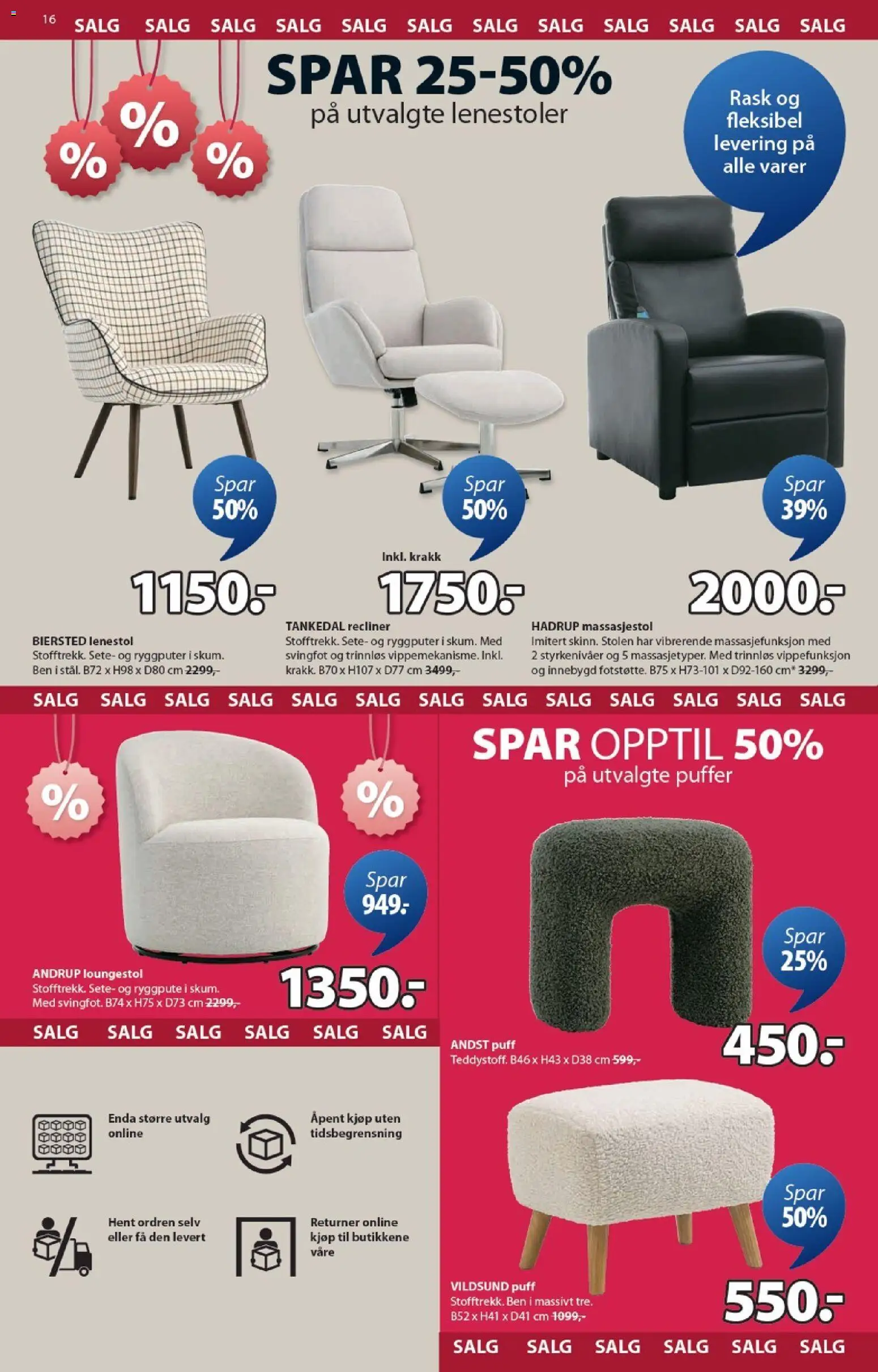 {H1} | Side: 16 | Produkter: Puff, Krakk, Lenestol