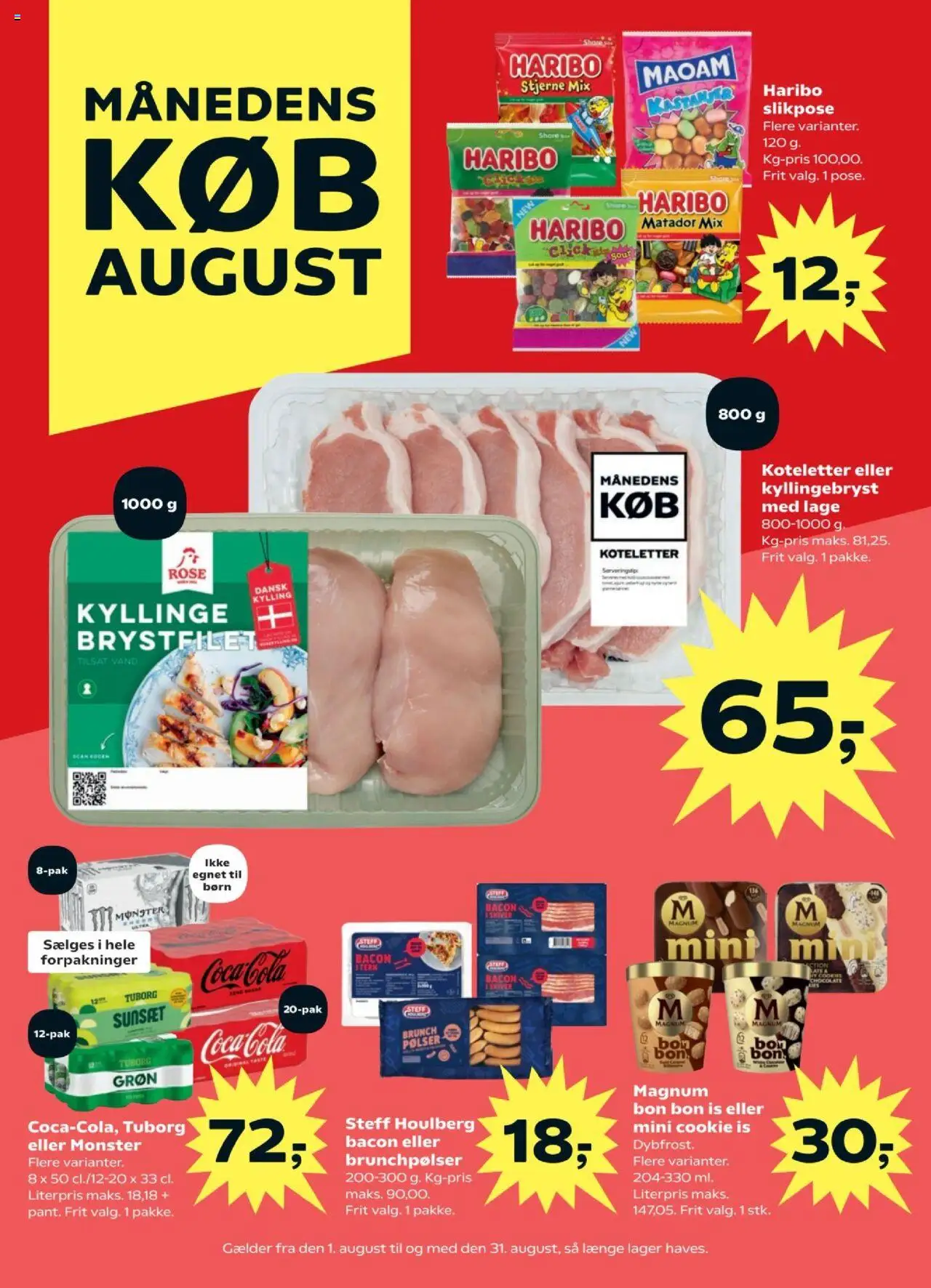 Kvickly Tilbudsavis gyldig fra 08.08.2025 | Side: 8 | Produkter: Koteletter, Cookies, Is, Bacon