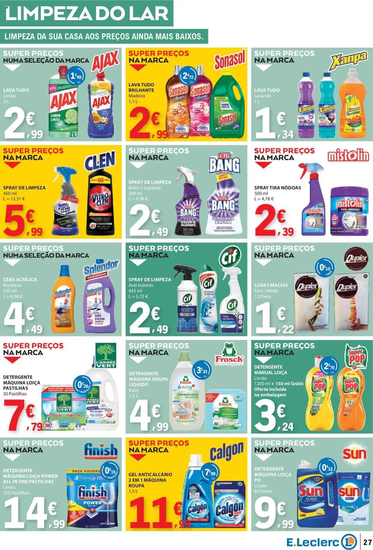 E.Leclerc folheto │ válido de 11.09.2025 | Página: 27 | Produtos: Luvas, Cera, Madeiras, Creme