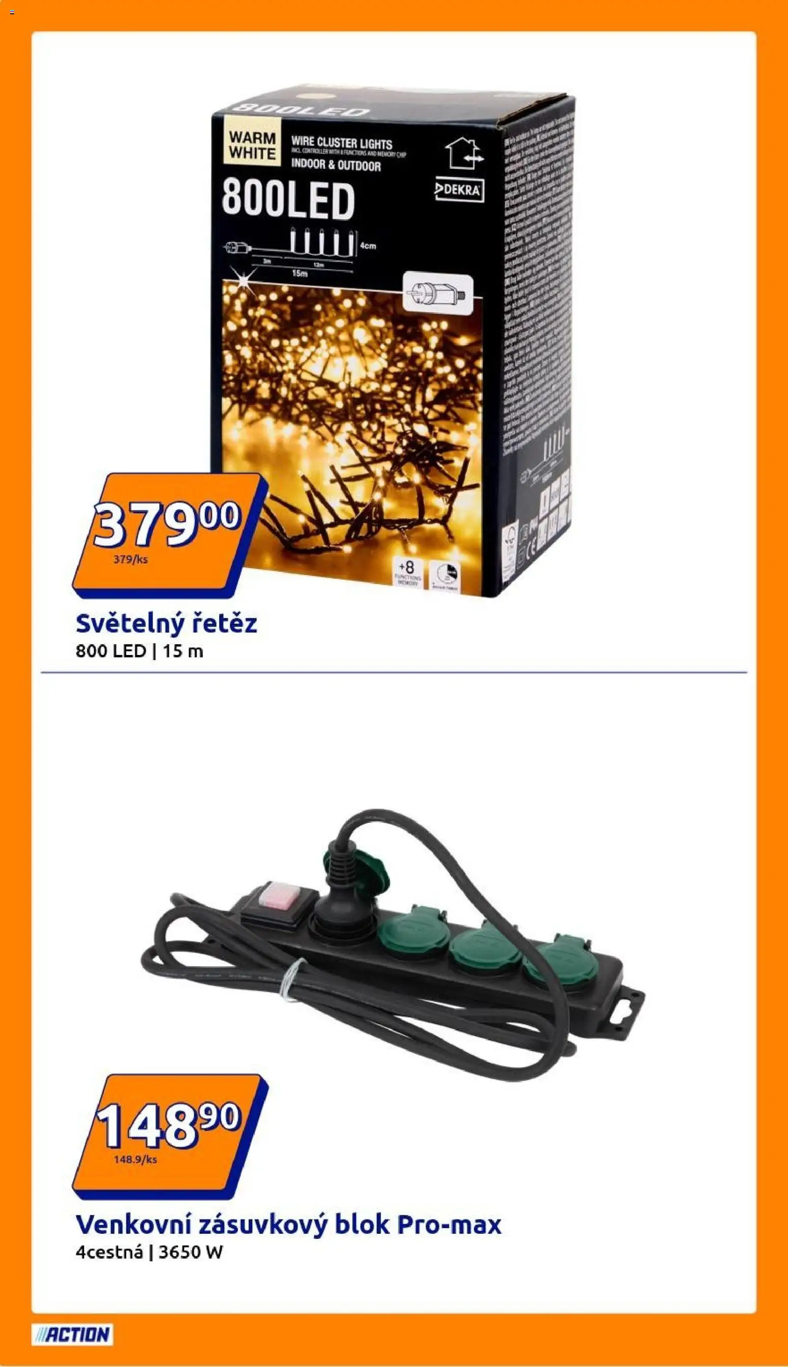 Action leták od 19.11.2025 | Strana: 26 | Produkty: Blok, Světelný řetěz, LED
