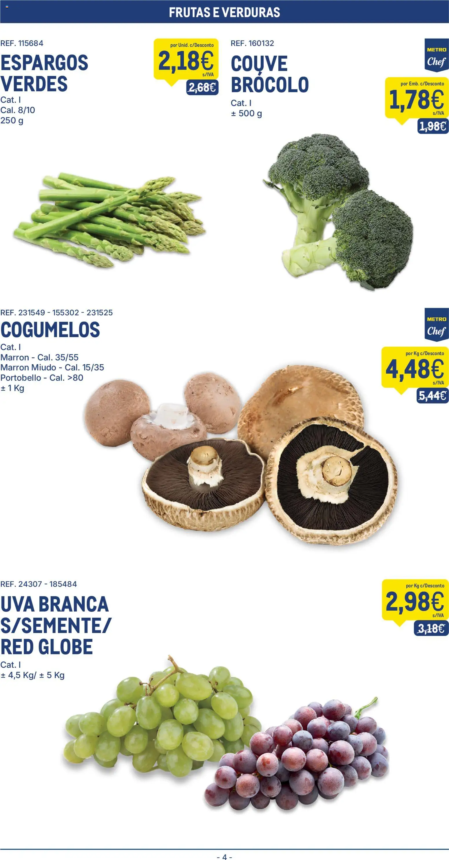 Makro folheto │ válido de 31.03.2026 | Página: 4 | Produtos: Espargos, Cogumelos, Couve