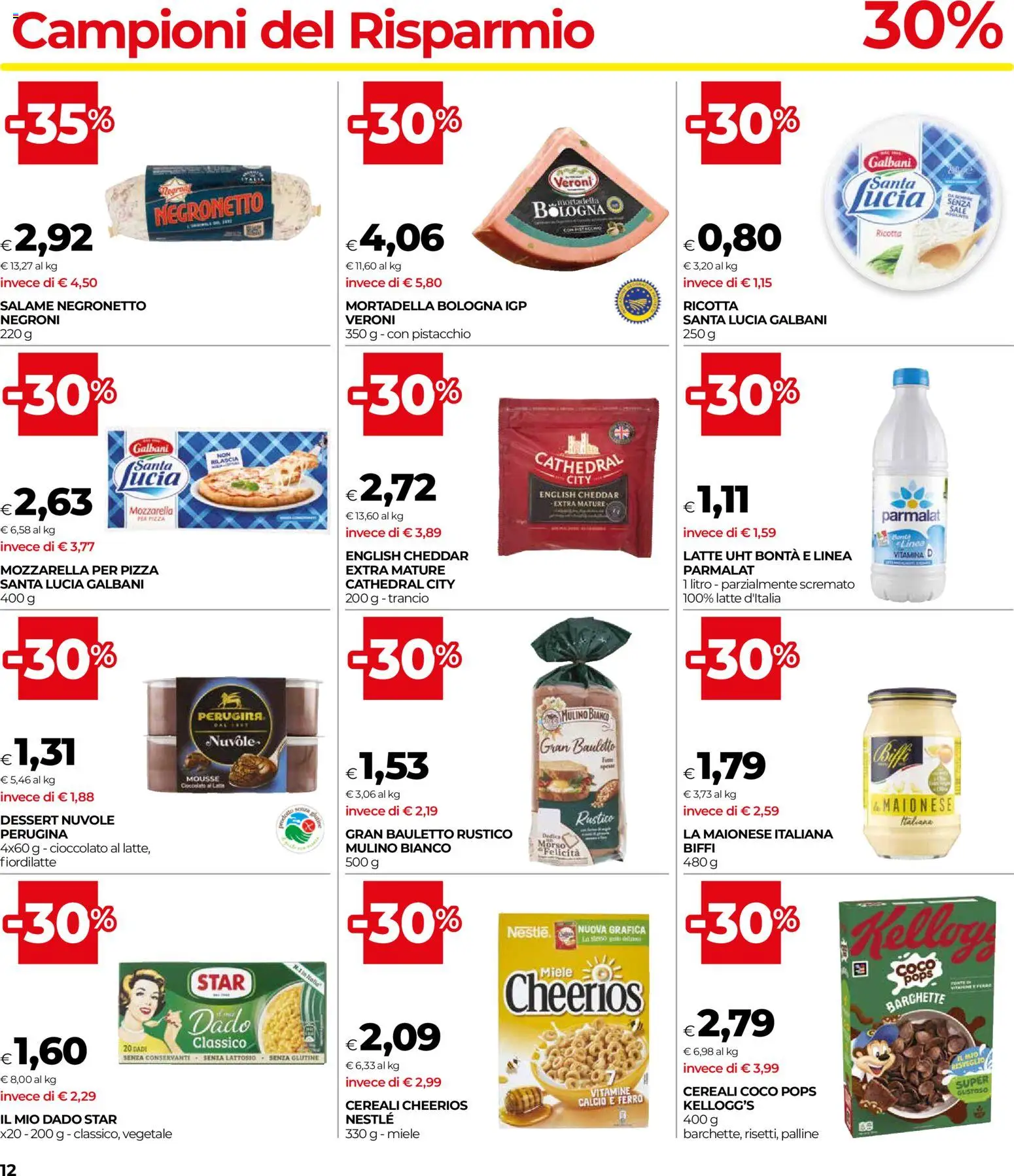 Volantino COOP del 15.01.2026 | Pagina: 12 | Prodotti: Cioccolato, Pizza, Maionese, Latte