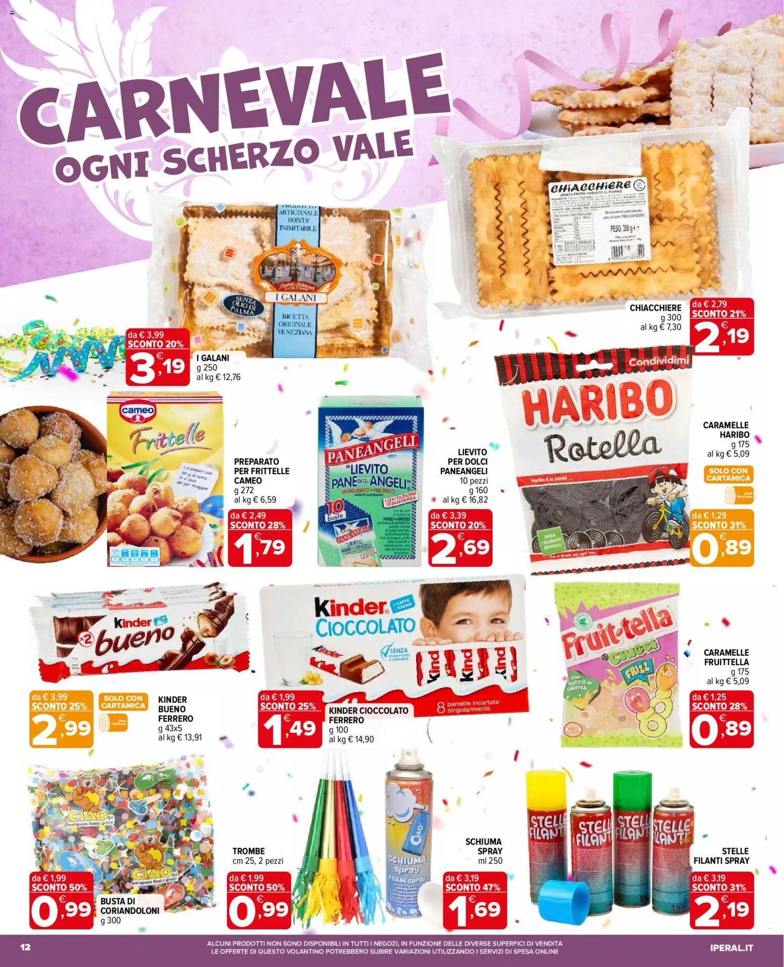 Volantino Iperal del 04.02.2026 | Pagina: 12 | Prodotti: Pane, Caramelle, Frutta, Forno