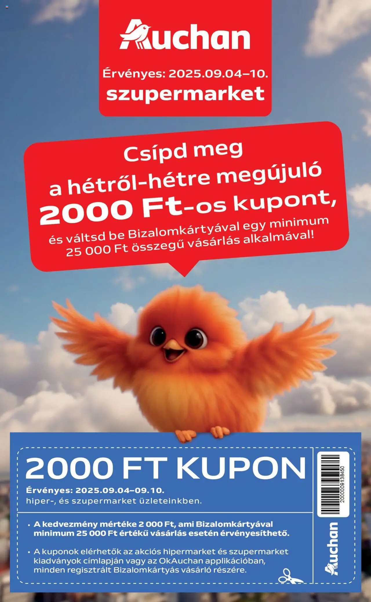 Auchan akciós ujság - amely érvényes a következő dátumtól: 04.09.2025 | Oldal: 1