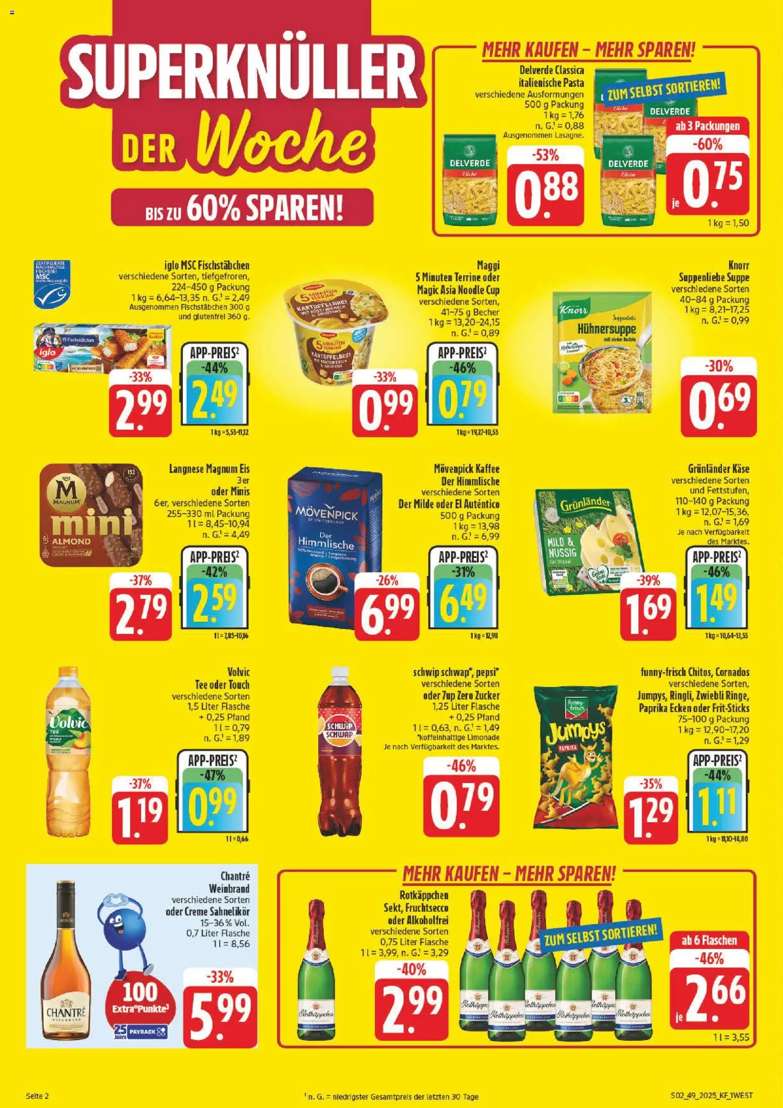 nah & gut Prospekt 	 – gültig ab 01.12.2025 | Seite: 2 | Produkte: Creme, Fruchtsecco, Fischstabchen, Zucker