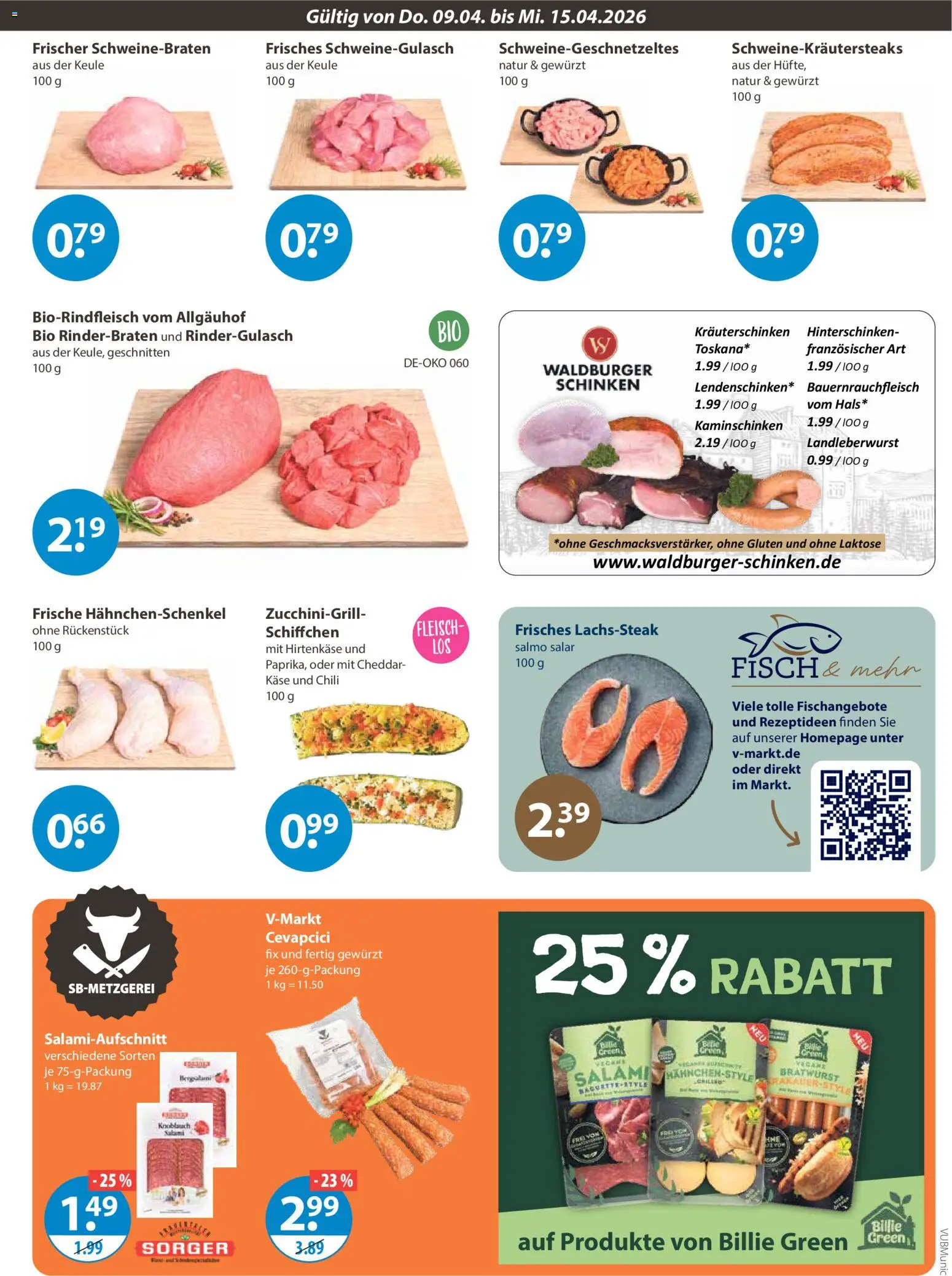 V-Markt München – gültig ab 09.04.2026 | Seite: 3 | Produkte: Rinderbraten, Chili, Salami, Schinken