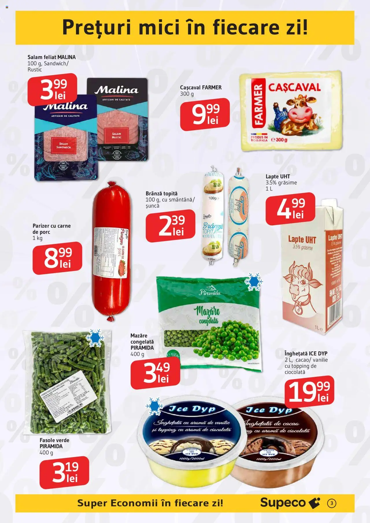 Supeco catalog - Prim Pret – valabil de la 28.08.2025 | Pagină: 3 | Produse: Mazăre, Parizer, Fasole verde, Cacao