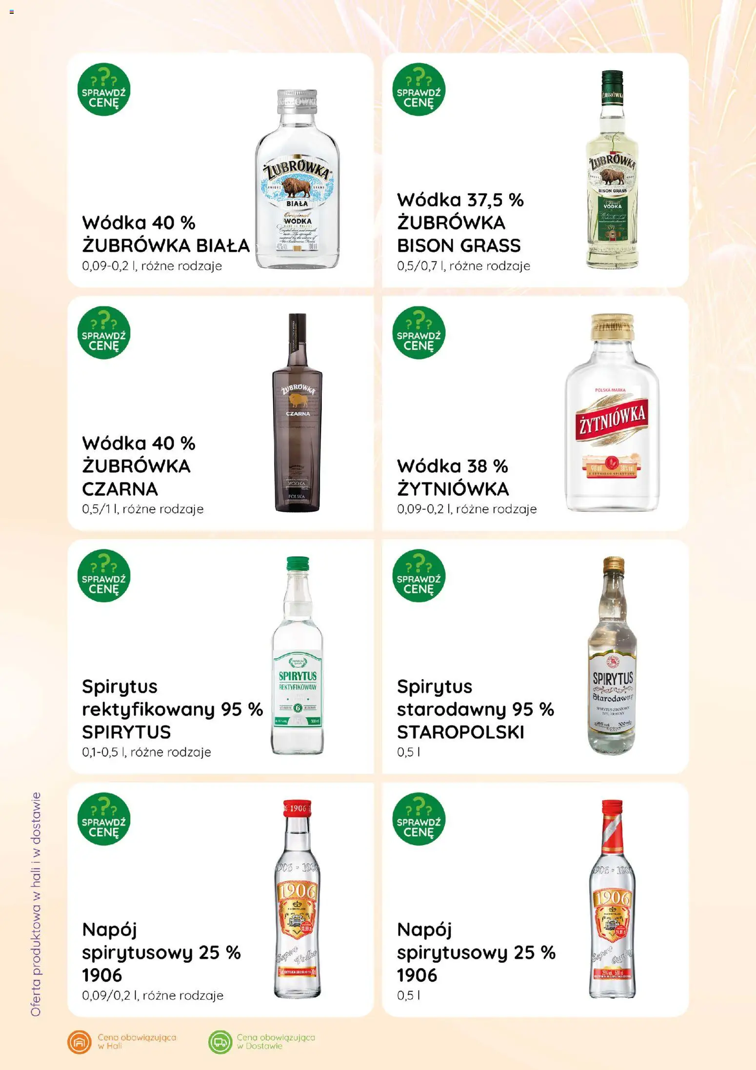 Eurocash Gazetka - Katalog Alkoholowy od 01.01.2026 | Strona: 12 | Produkty: Spirytus rektyfikowany, Żubrówka, Vodka, Wódka