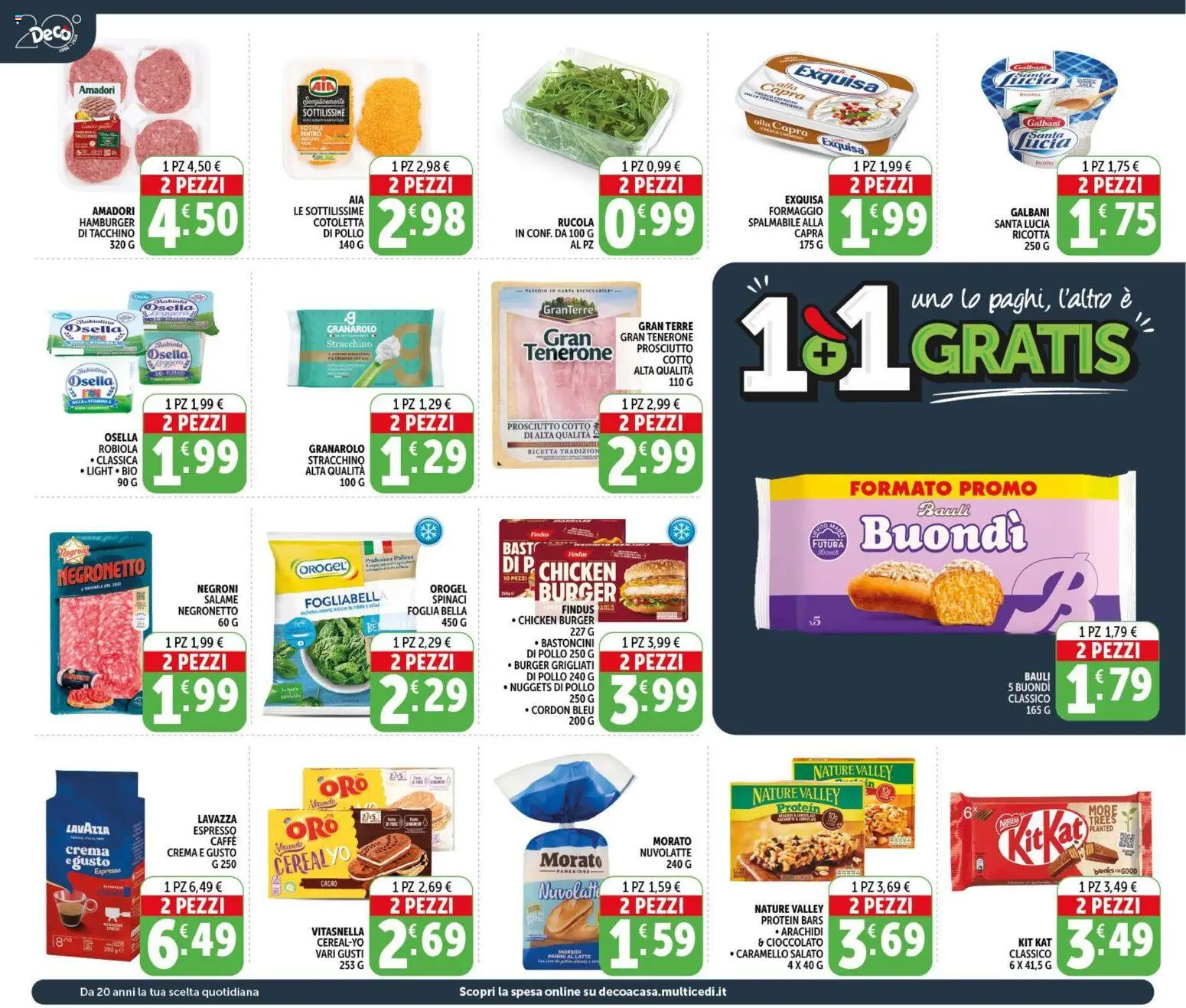 Volantino Decò del 09.04.2026 | Pagina: 2 | Prodotti: Rucola, Nuggets, Tacchino, Arachidi