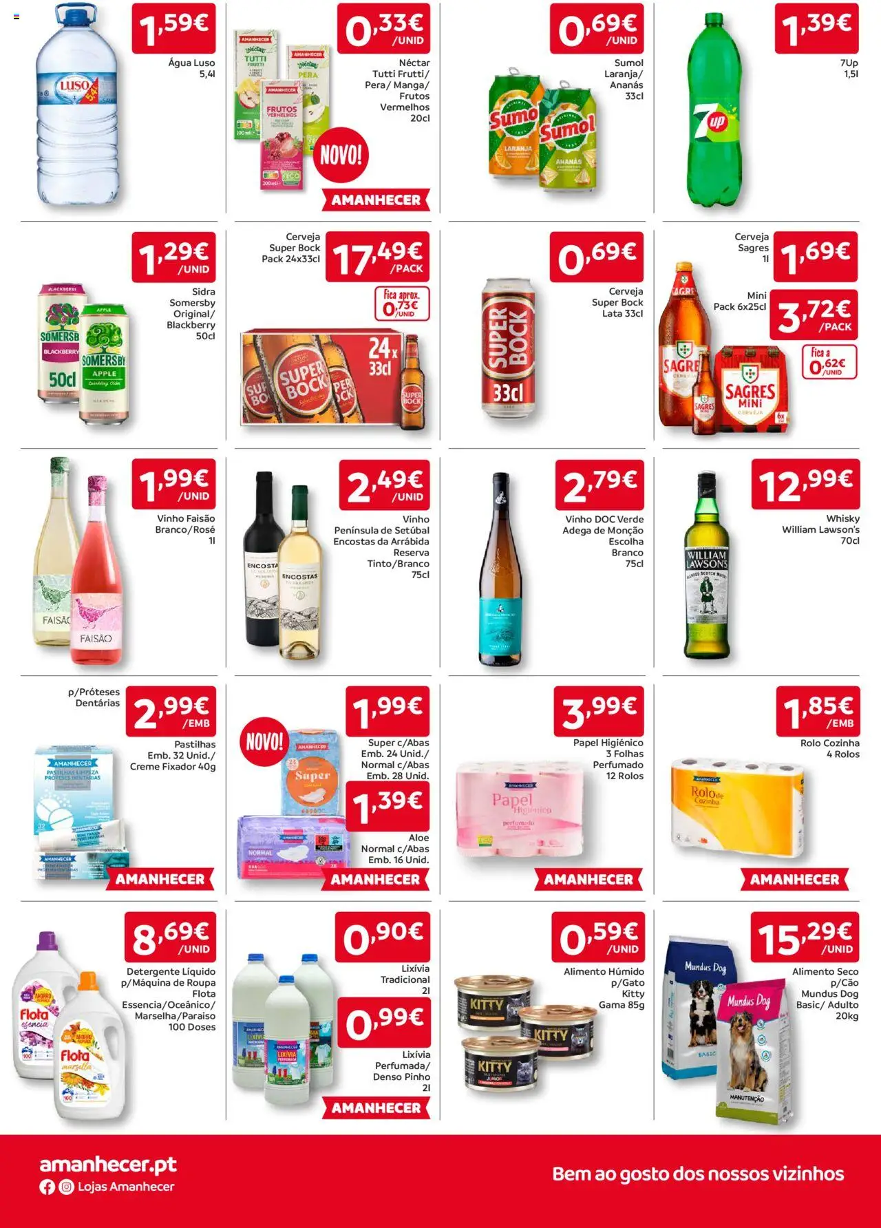 Amanhecer folheto │ válido de 21.08.2025 | Página: 4 | Produtos: Agua, Papel higiénico, Somersby, Creme