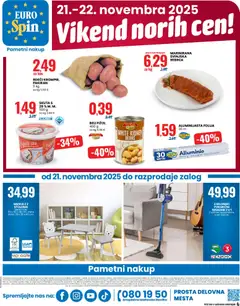 Eurospin katalog akcije – veljaven od 20.11.2025 | Stran: 16 | Izdelki: Rebrca, Kos, Folija, Sesalnik