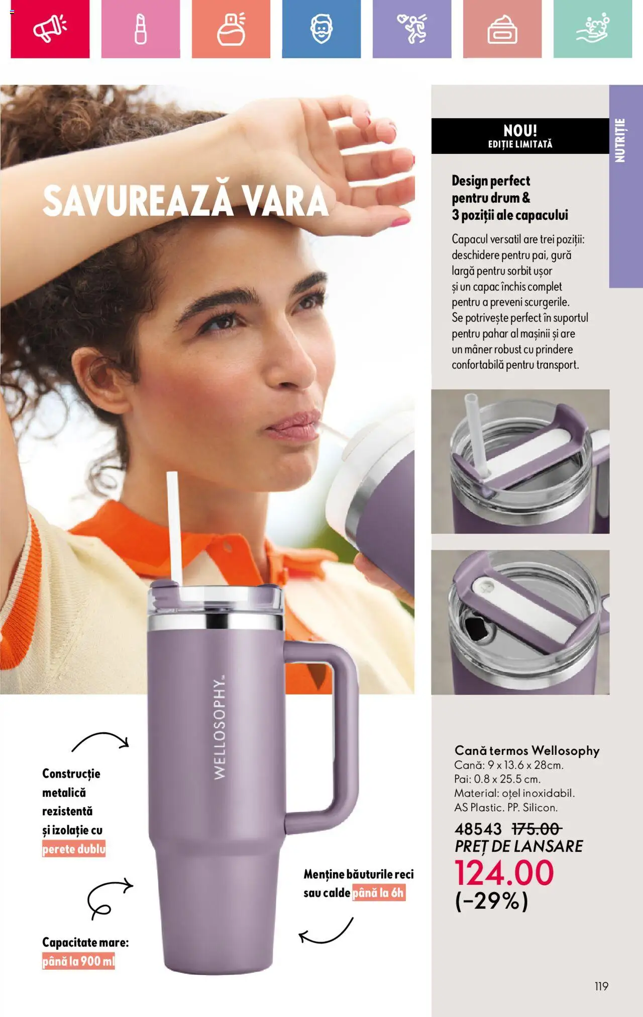 Oriflame catalog 11 2025 – valabil de la 27.07.2025 | Pagină: 119 | Produse: Mâner, Termos