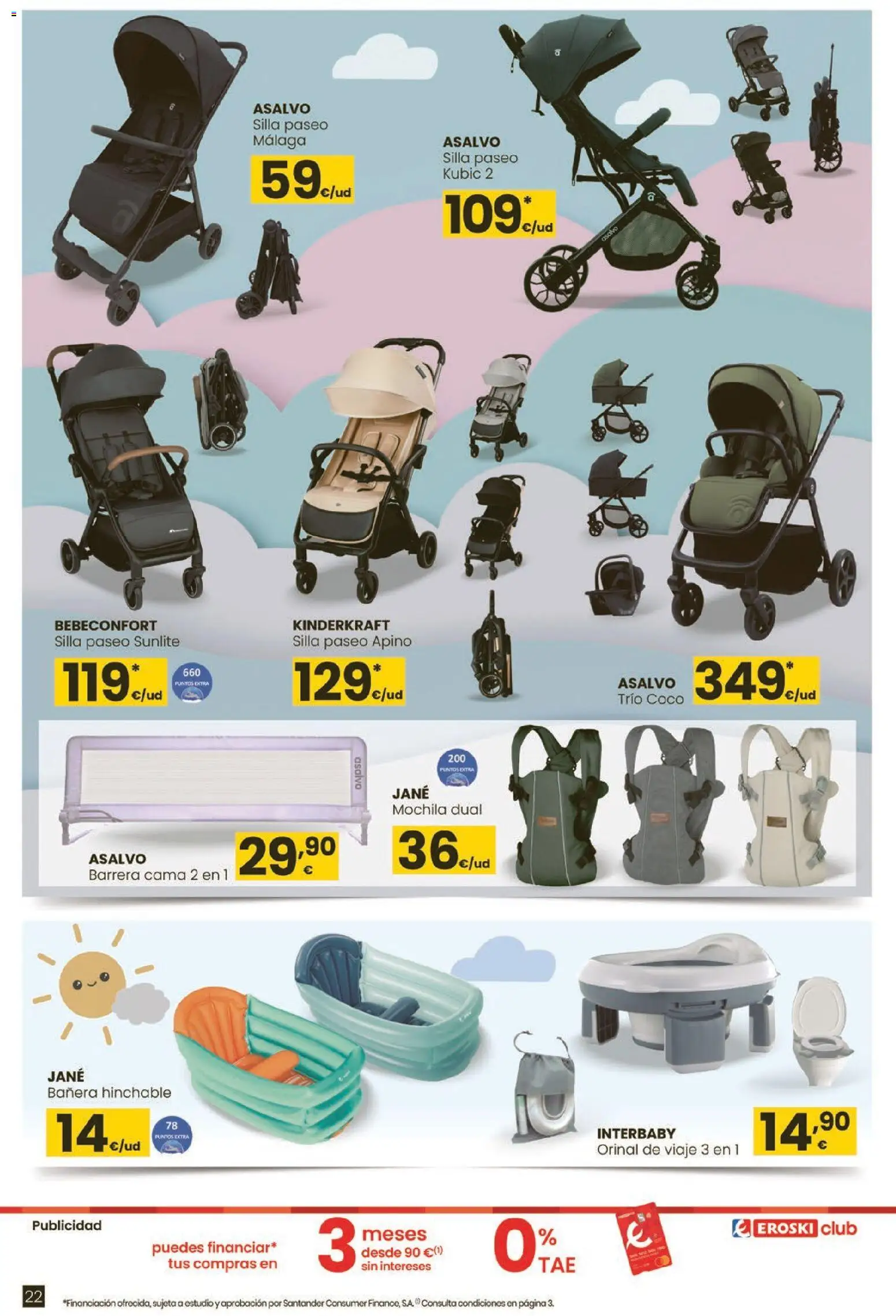 Eroski Qué planazo │ válido desde el 26.03.2026 | Página: 22 | Productos: Mochila, Τυρόπιτα, Cama, Silla