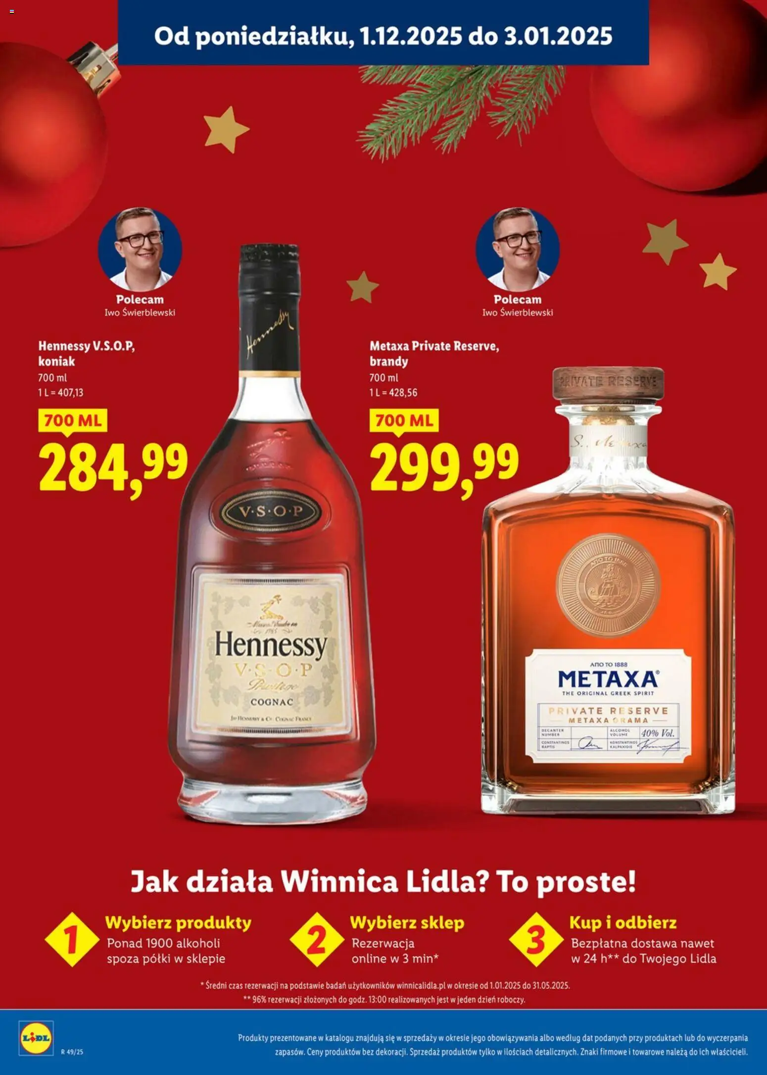 Lidl Katalog alkoholi mocnych i win online od 01.12.2025 | Strona: 8 | Produkty: Hennessy, Koniak, Metaxa