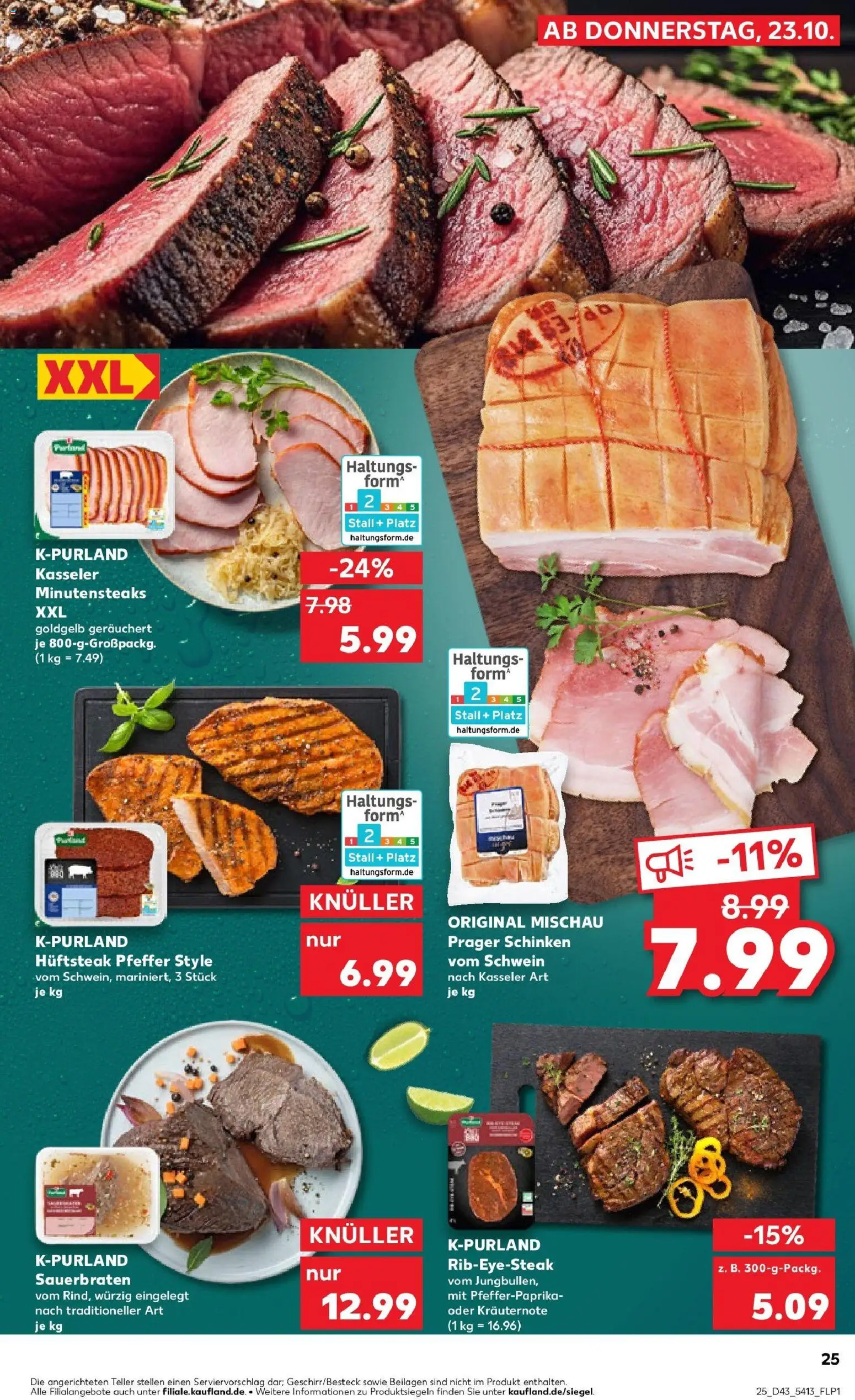 Kaufland prospekt Kamen	 – gültig ab 27.10.2025 | Seite: 25 | Produkte: Pfeffer, Schinken, Steak
