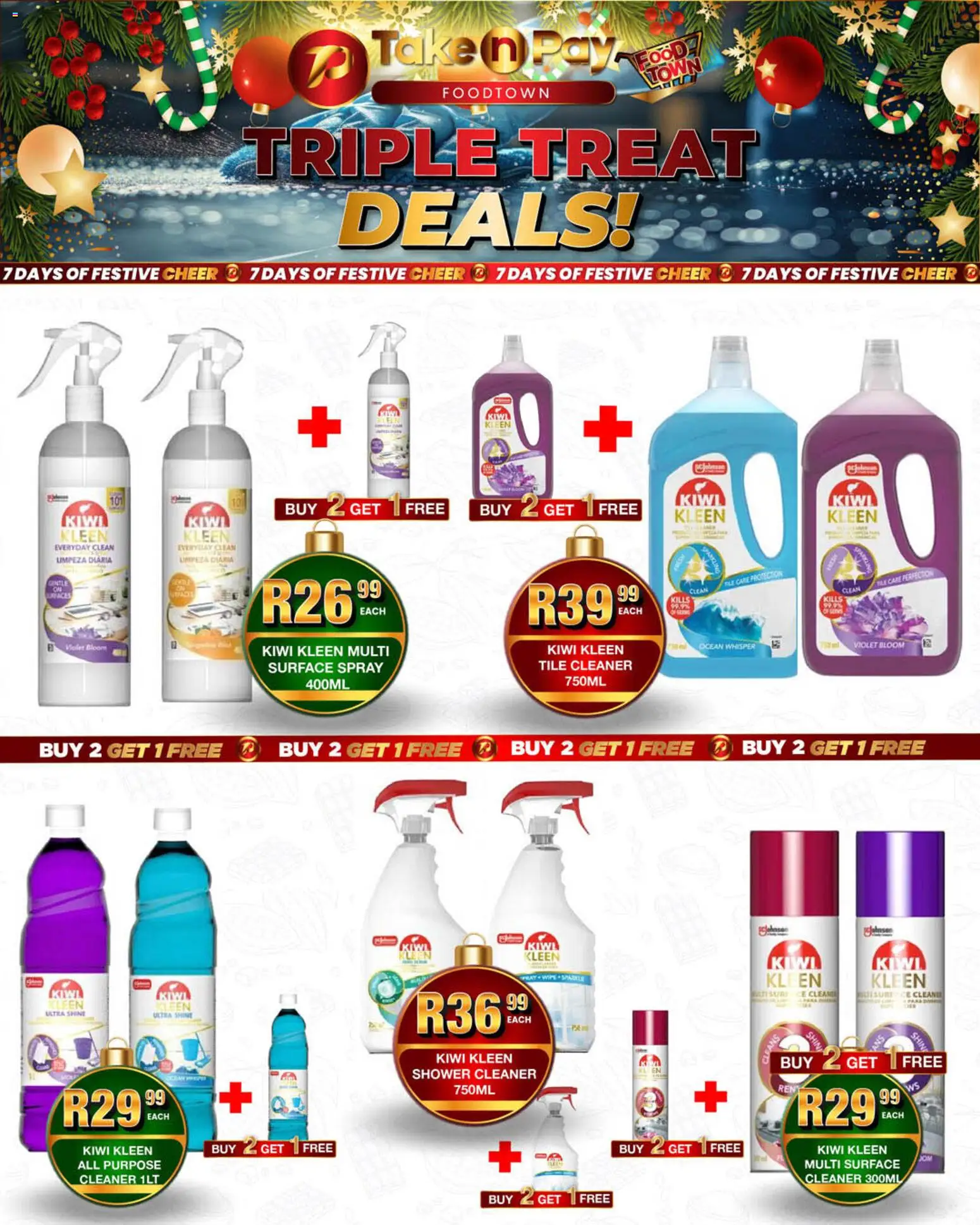 New Take n Pay catalogue – valid from 18.12.2025 | Page: 29 | Products: Shower, Surface cleaner, Kiwi