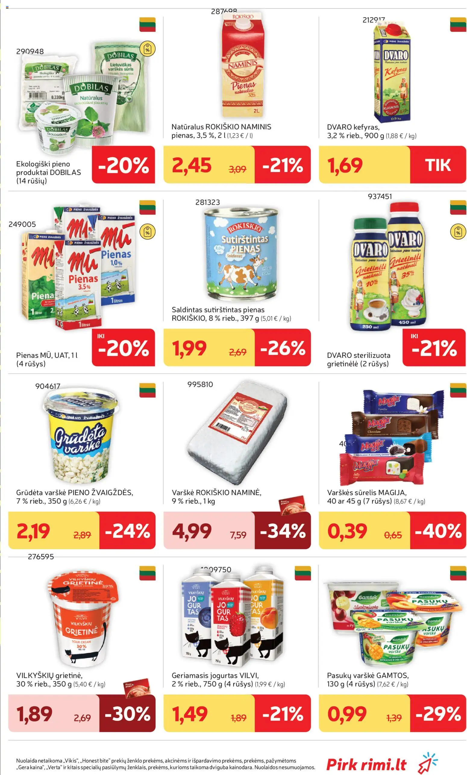 Rimi akcijos nuo 10.03.2026 | Puslapis: 27 | Prekių: Pienas, Jogurtas, Sūris, Varškė