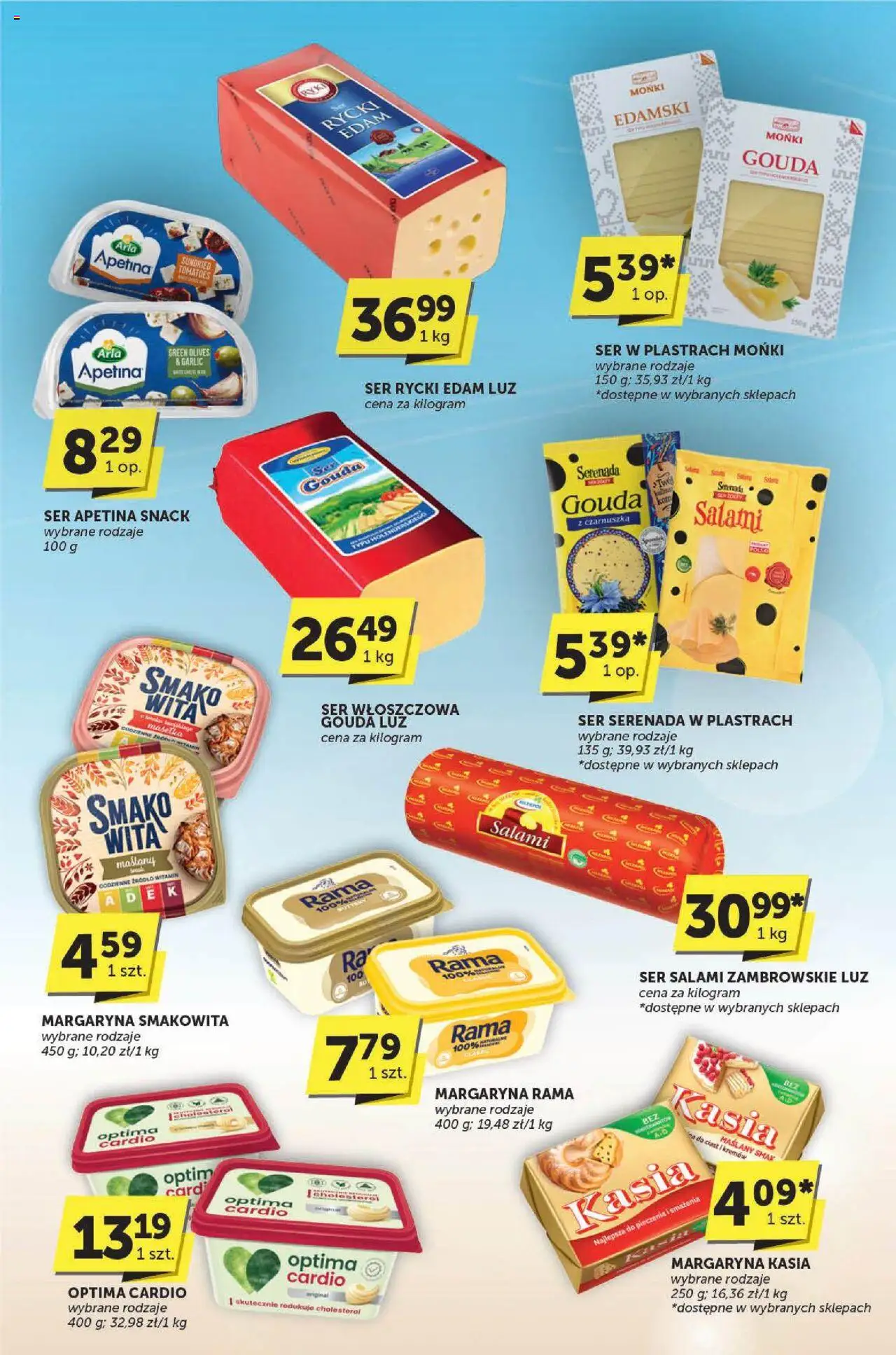Groszek Gazetka - Katalog od 21.08.2025 | Strona: 4 | Produkty: Optima cardio, Margaryna, Ser, Salami