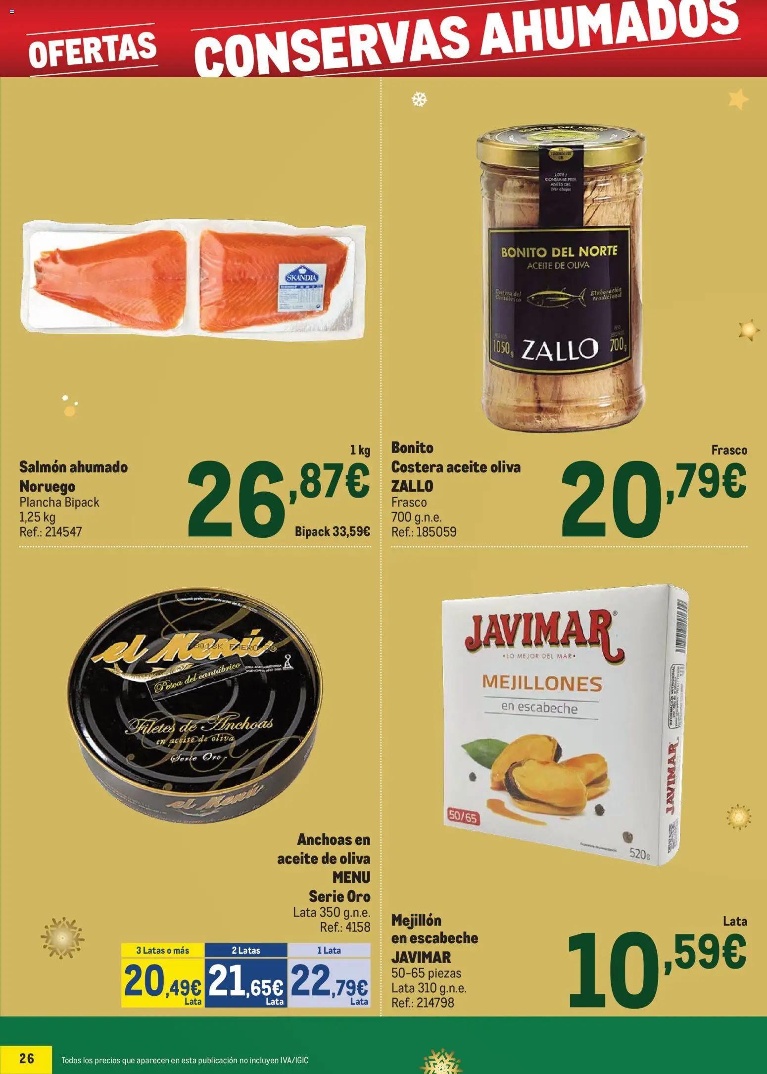 Makro - Precios Especial Cataluña │ válido desde el 09.12.2025 | Página: 26 | Productos: Aceite, Aceite de oliva, Salmón ahumado, Plancha