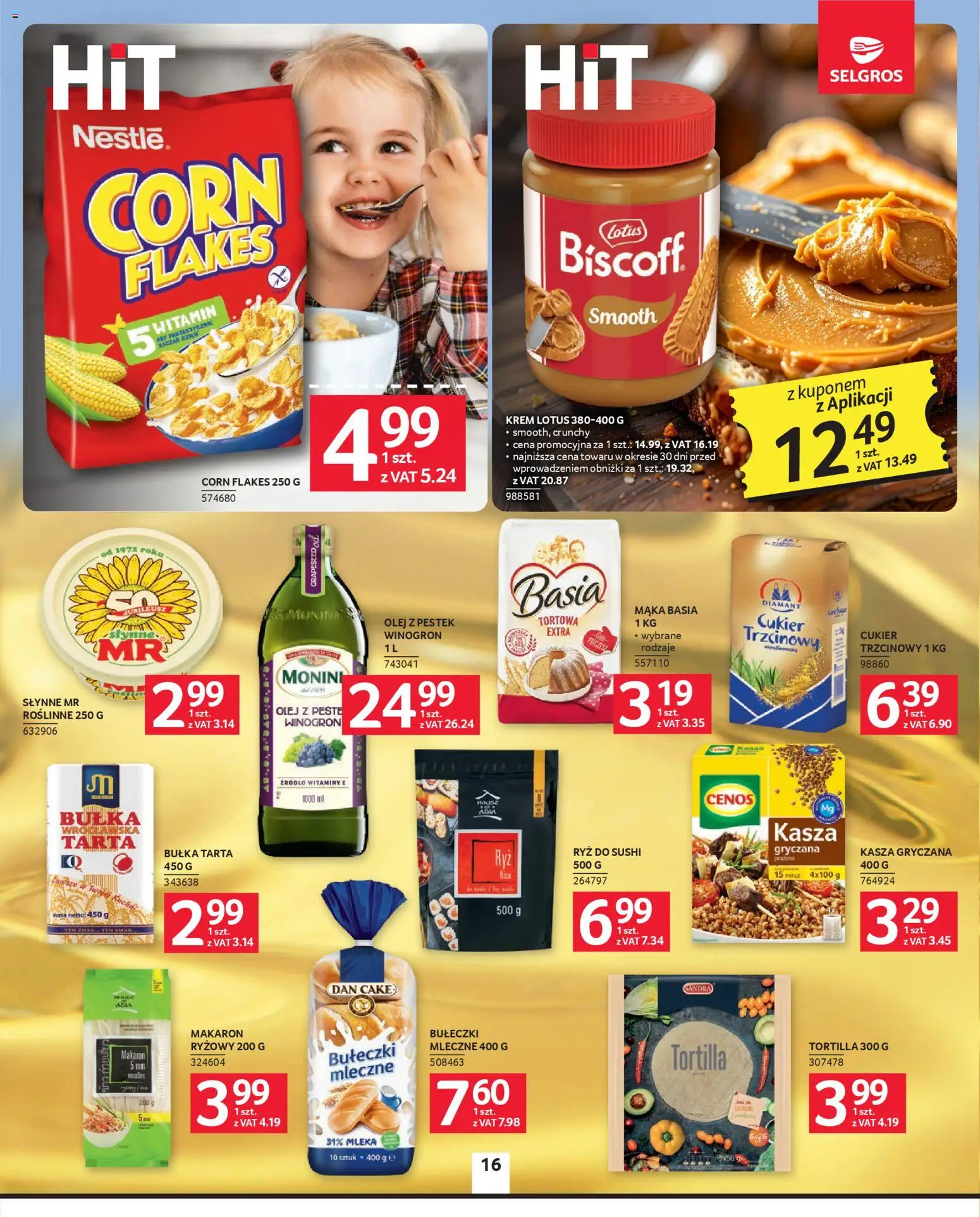 Selgros cash&carry gazetka od 23.04.2026 | Strona: 16 | Produkty: Kasza gryczana, Ryż, Krem, Cukier