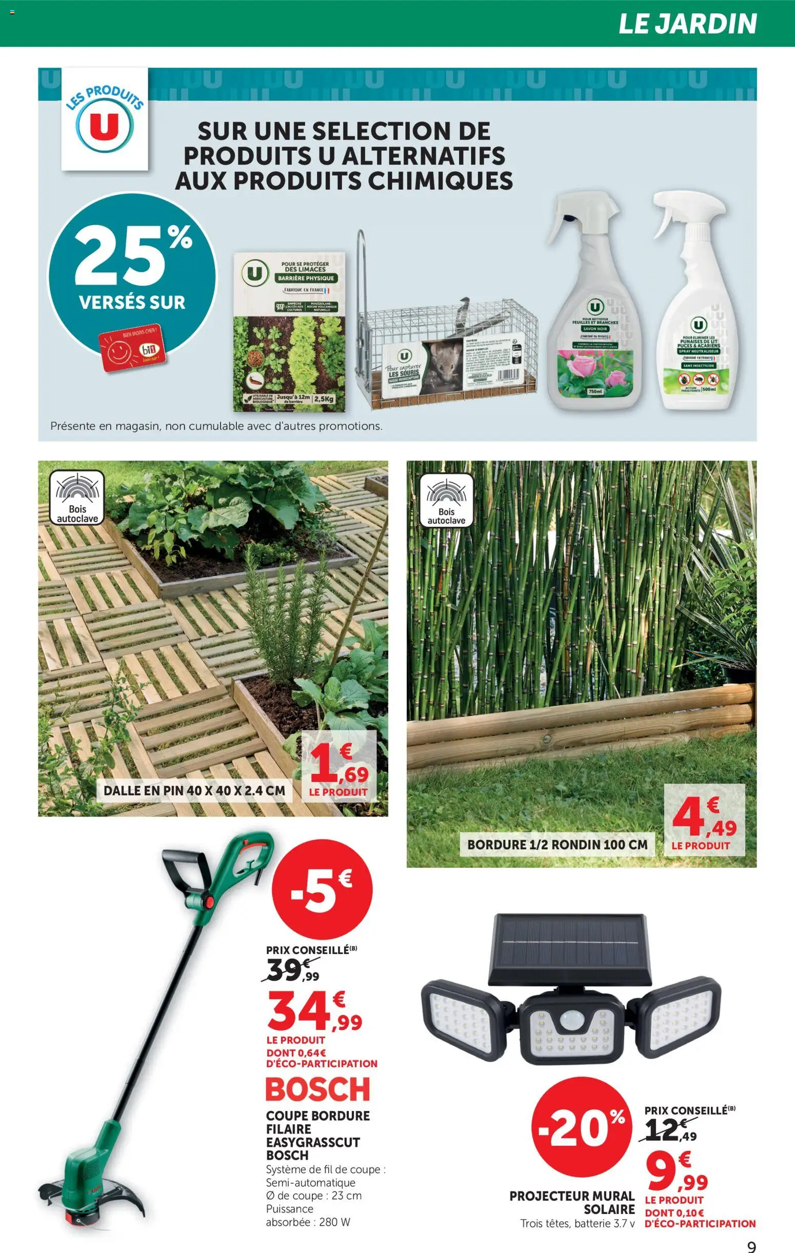 {H1} | Page: 9 | Produits: Coupe bordure, Lit, Batterie, Projecteur