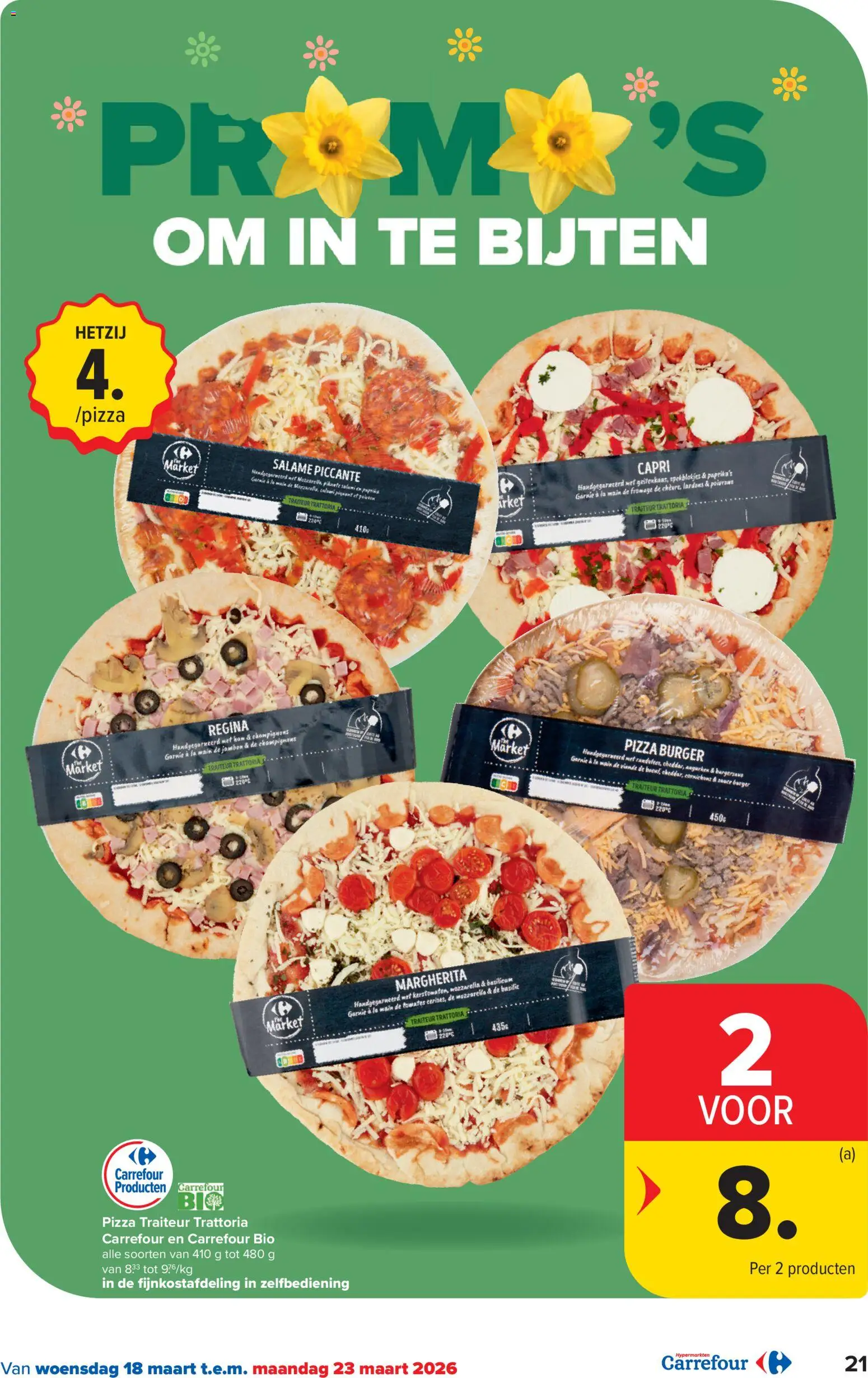 {H1} | Pagina: 21 | Producten: Pizza, La, Kom, Salami