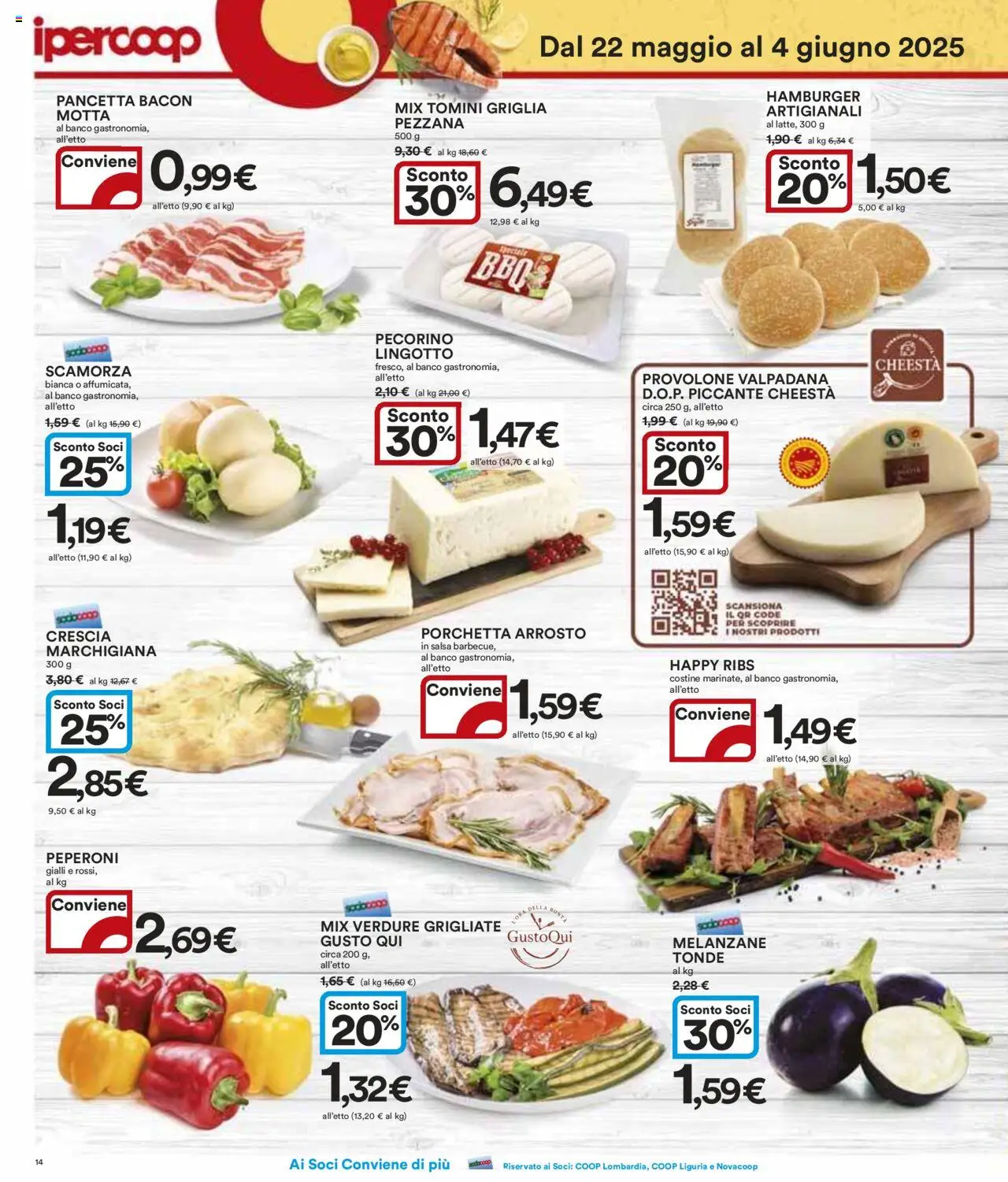 Volantino Ipercoop del 22.05.2025 | Pagina: 14 | Prodotti: Provolone, Peperoni, Salsa, Griglia