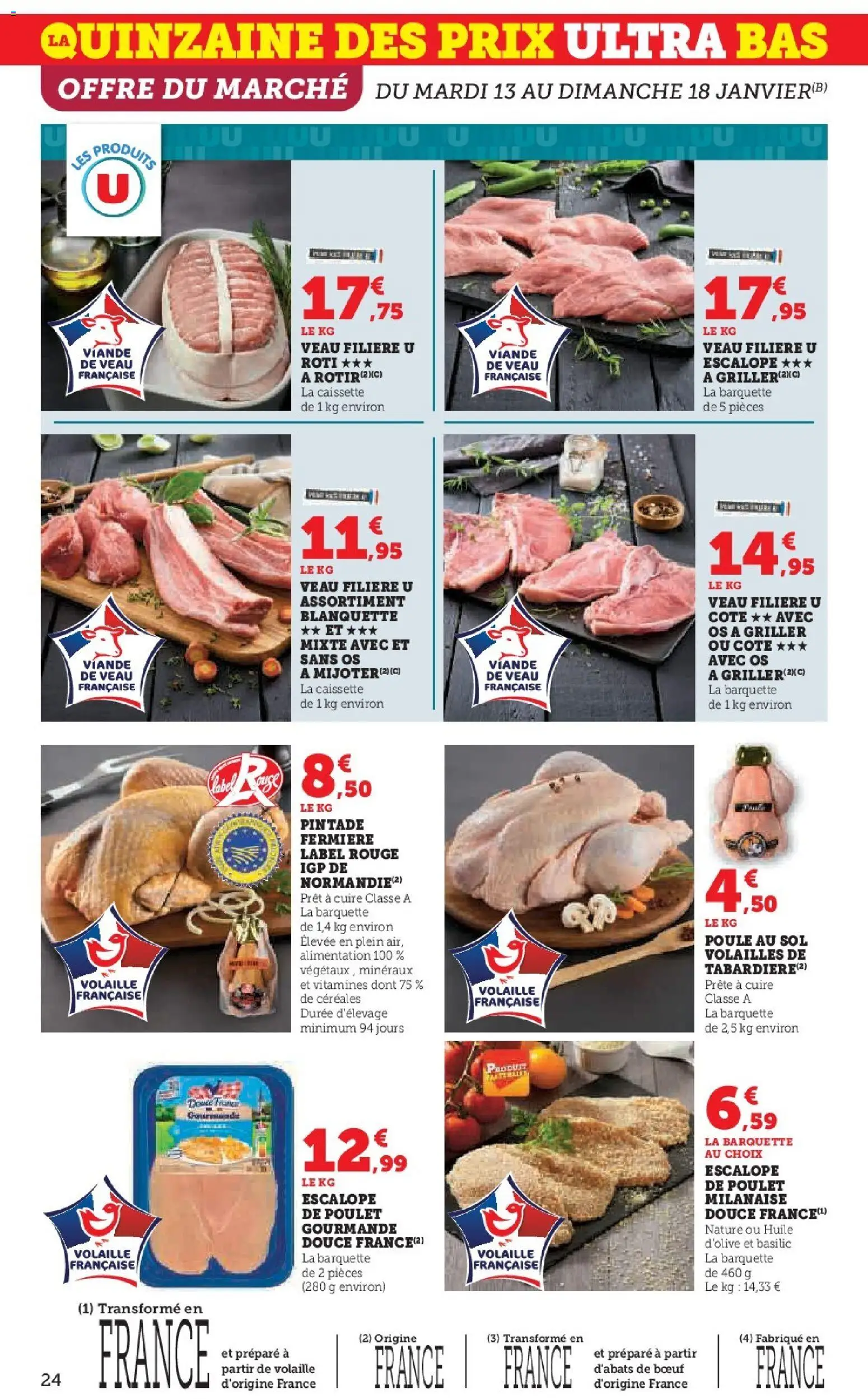 {H1} | Page: 24 | Produits: Volaille, Pintade, Viande, Céréales